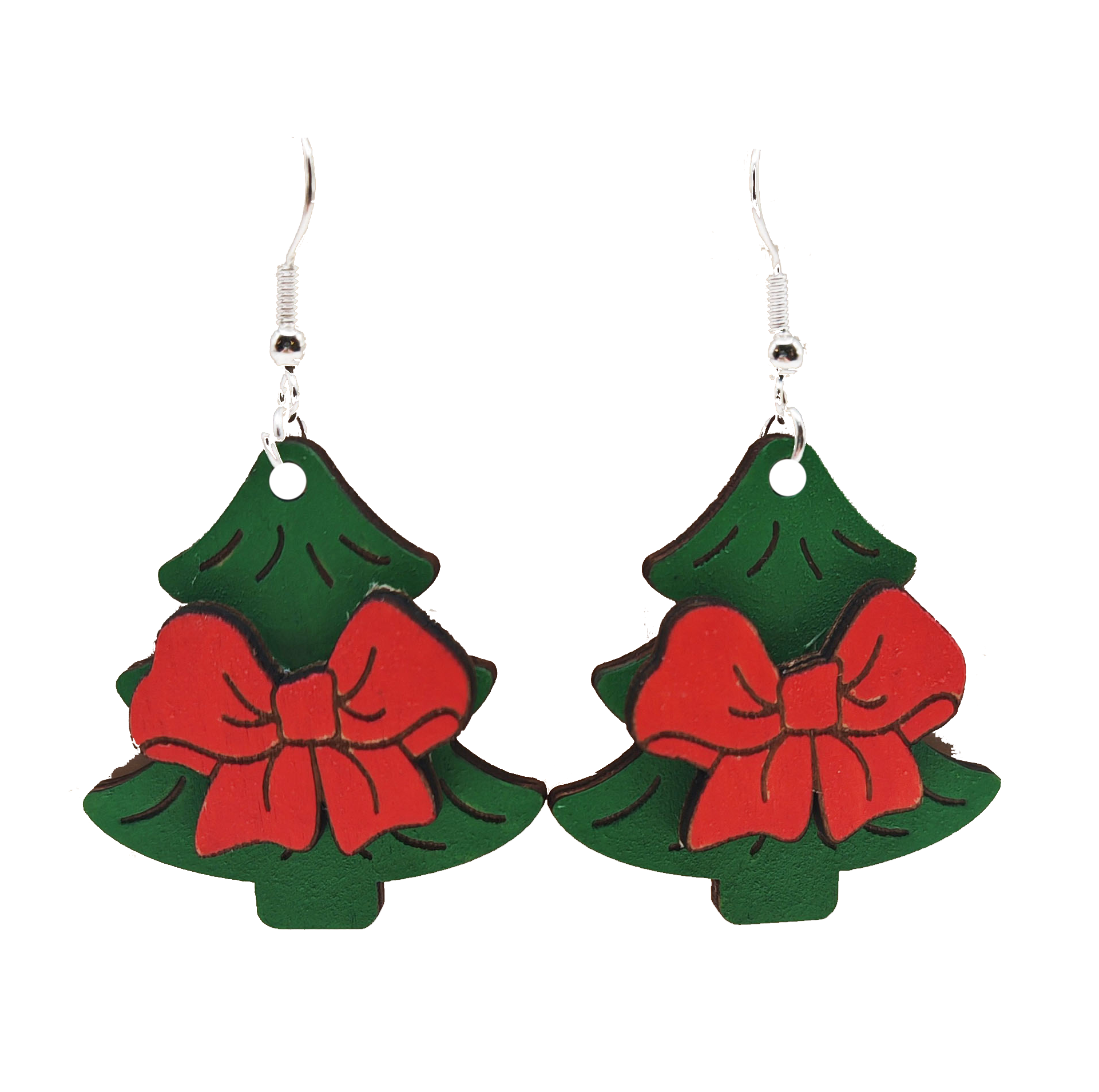 Boucles d'oreilles sapin de Noël