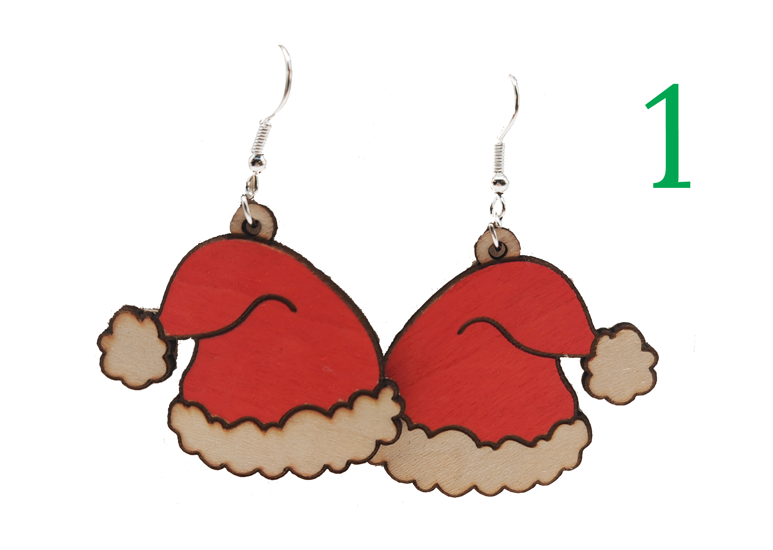 Boucles d'oreilles Bonnet du Père Noël Modèles 1-6