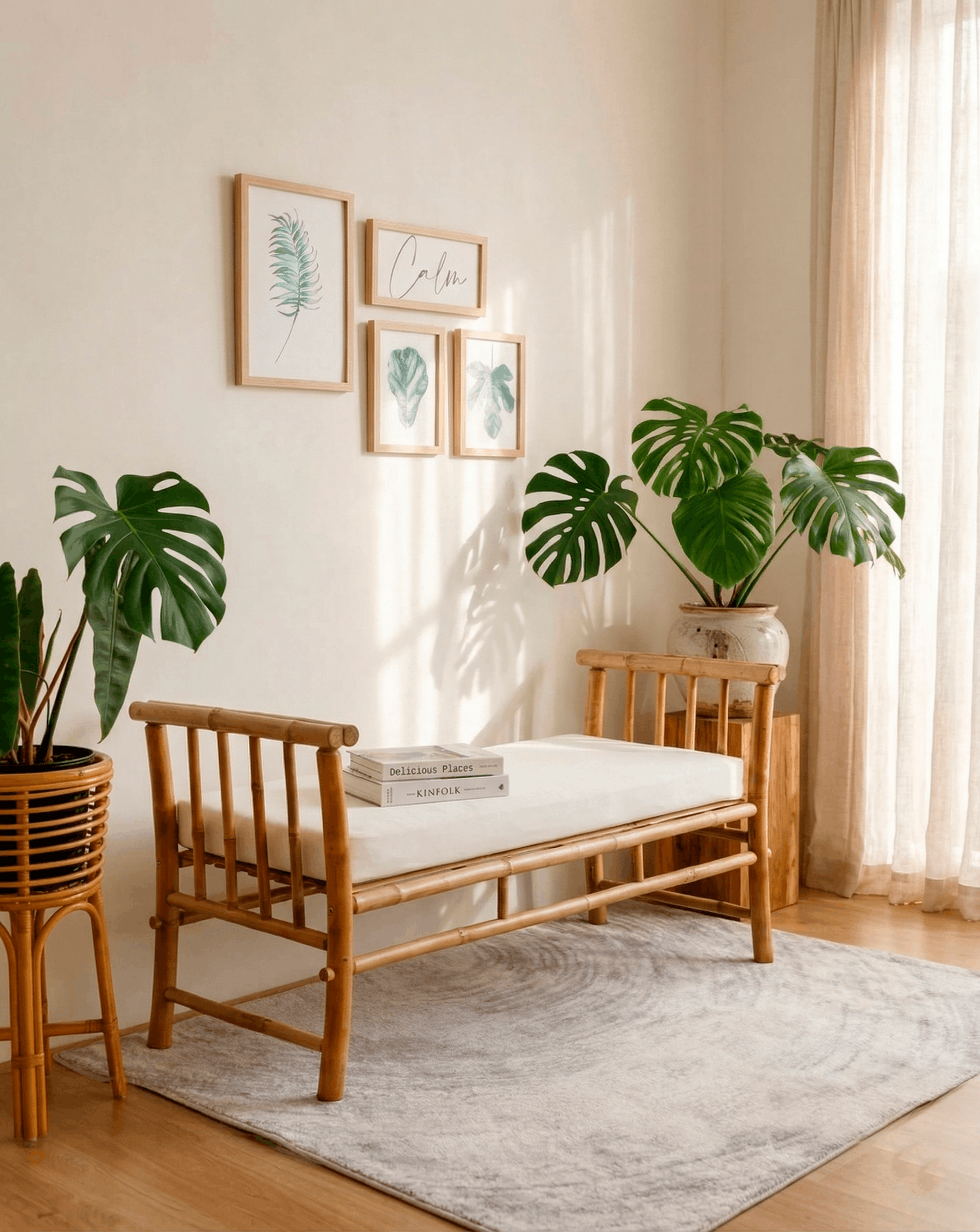 Banco acolchado - Malva