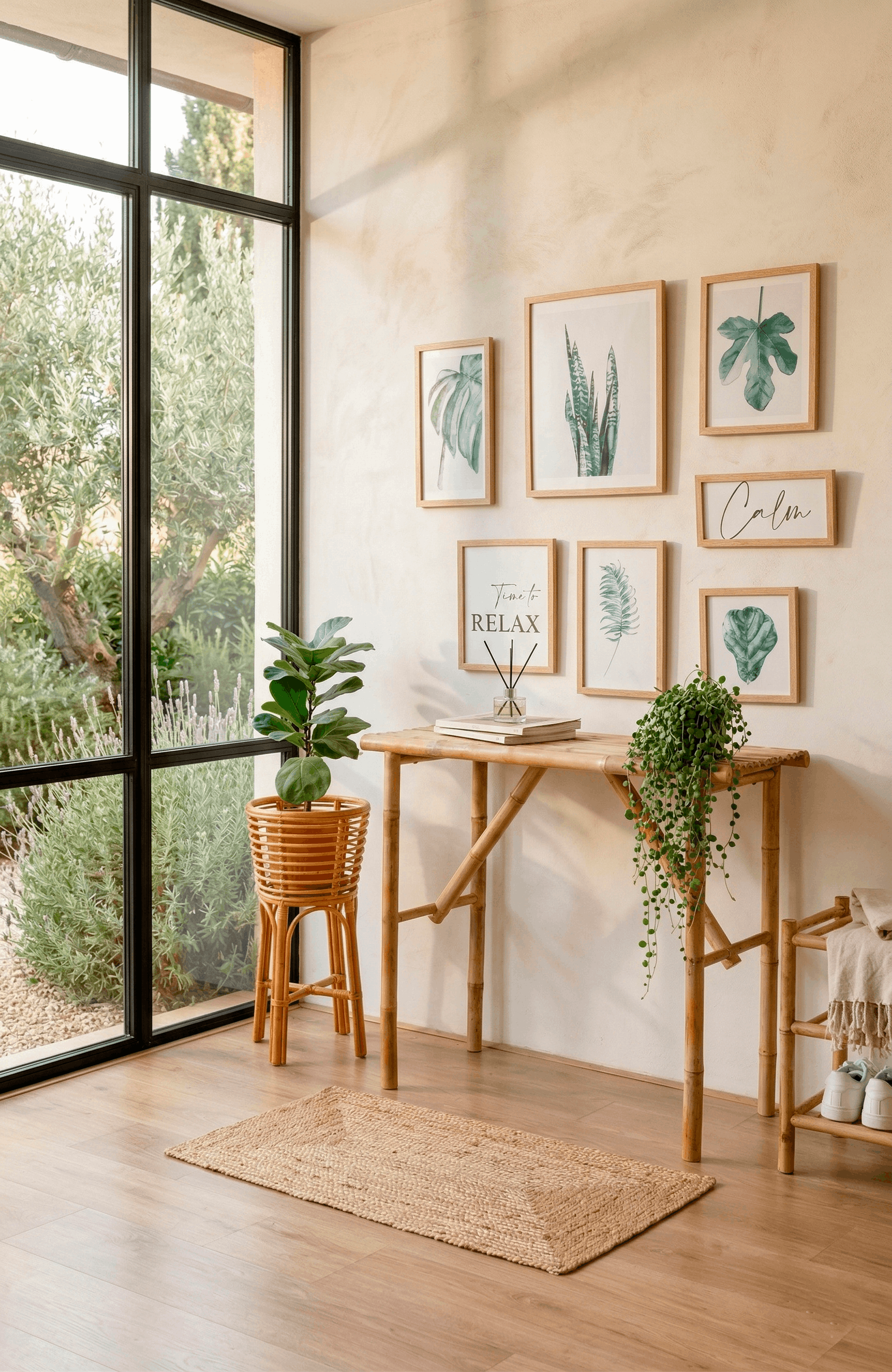 Mesa alta de bambú - Gijón