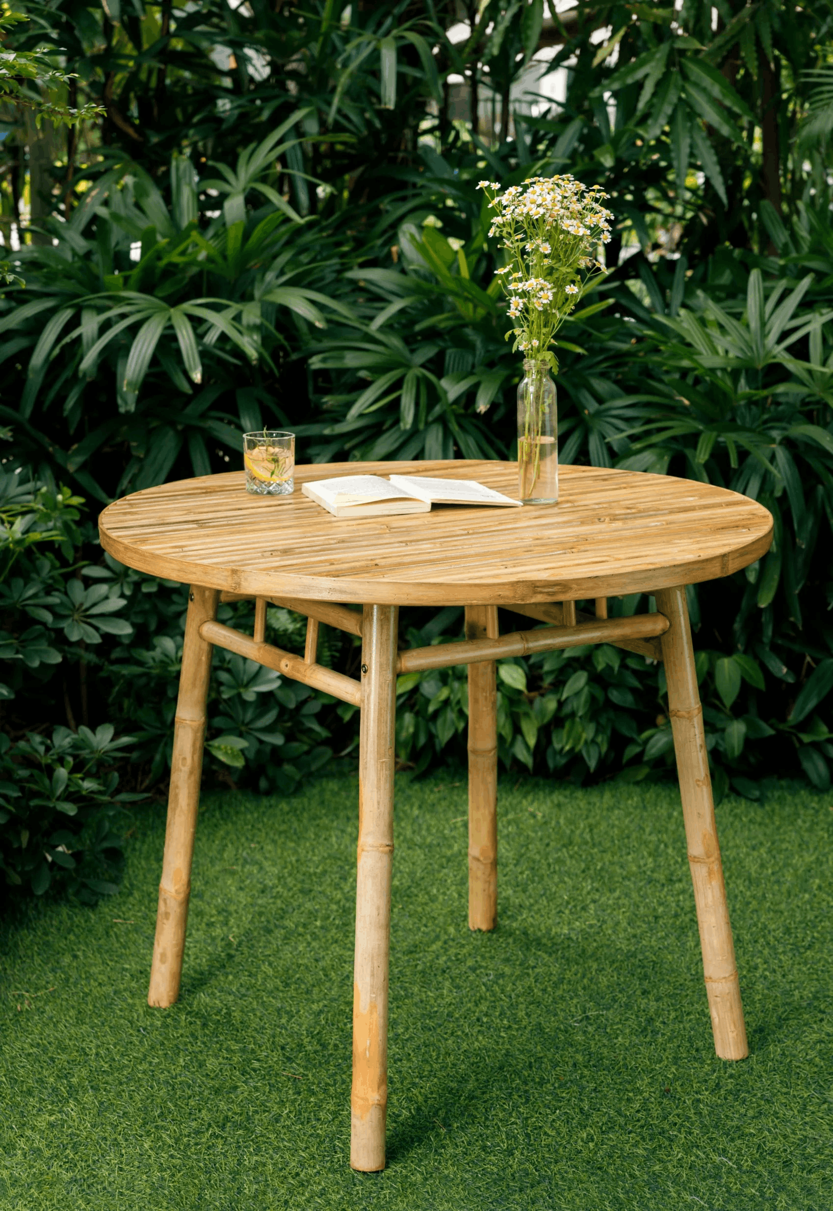 Mesa redonda de bambú - Conil