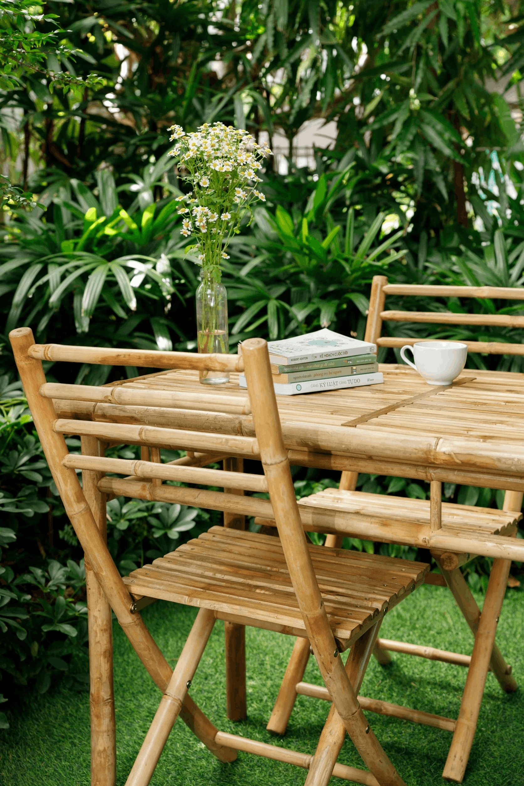 Mesa rectangular de bambú - Girona