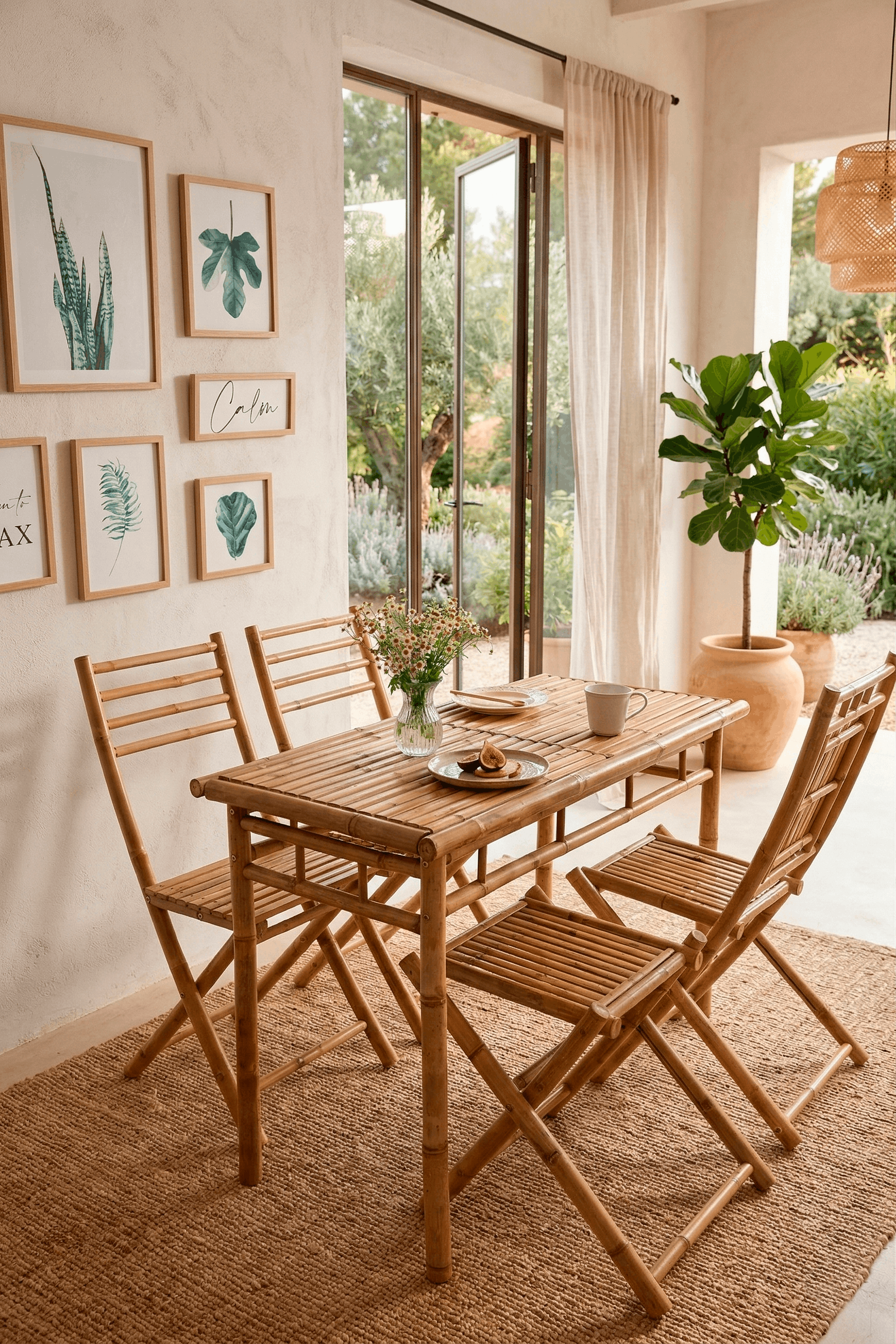 Mesa rectangular de bambú - Girona