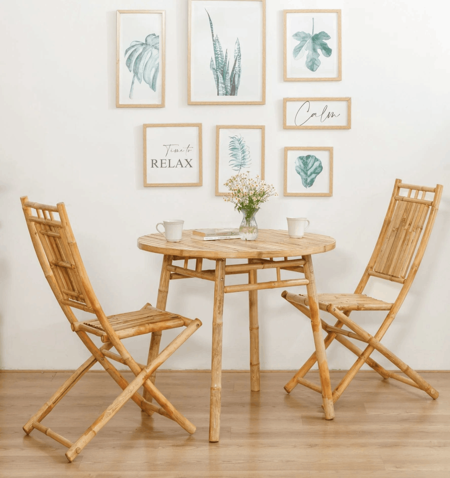 Mesa redonda de bambú - Conil