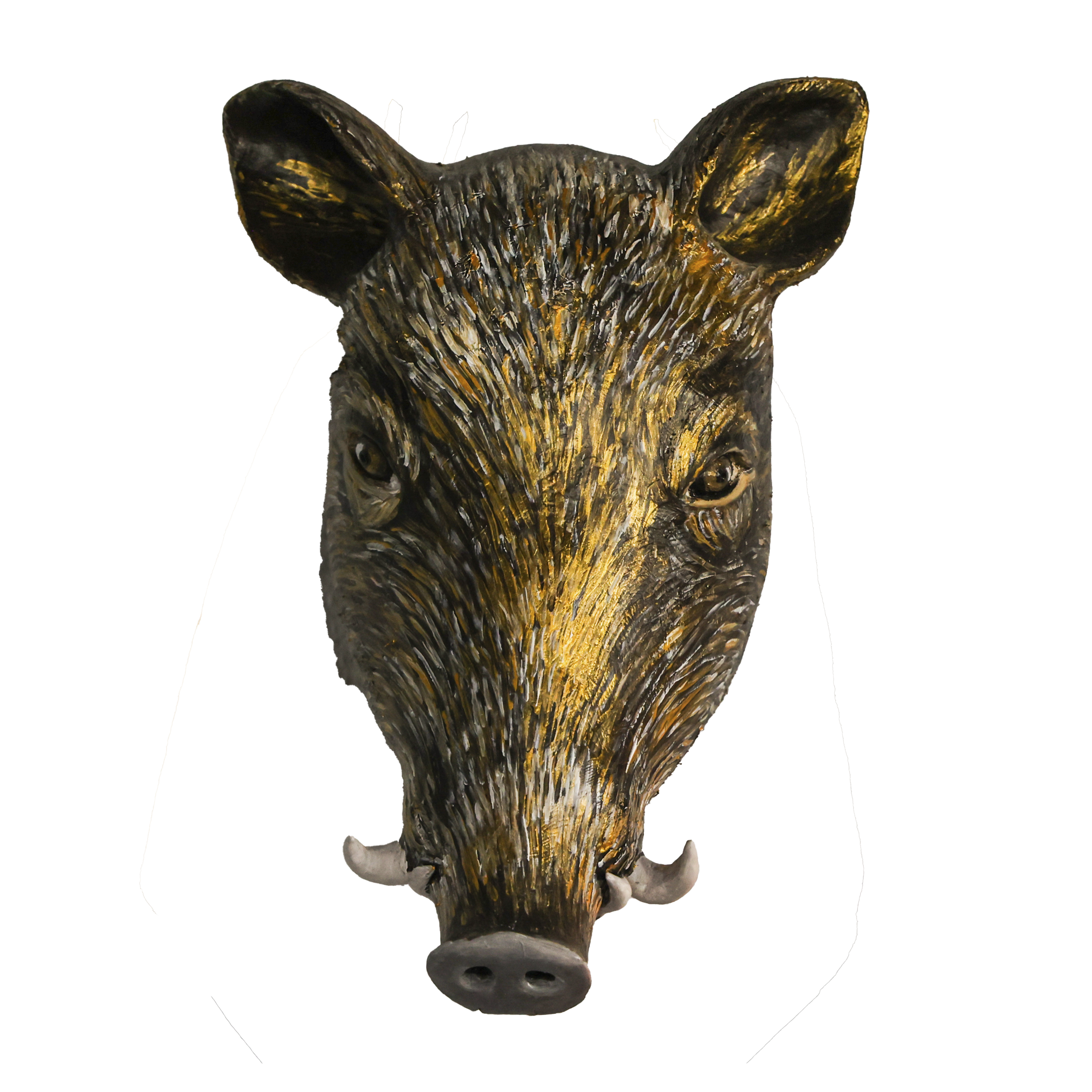 Cabeza de jabalí decorativa