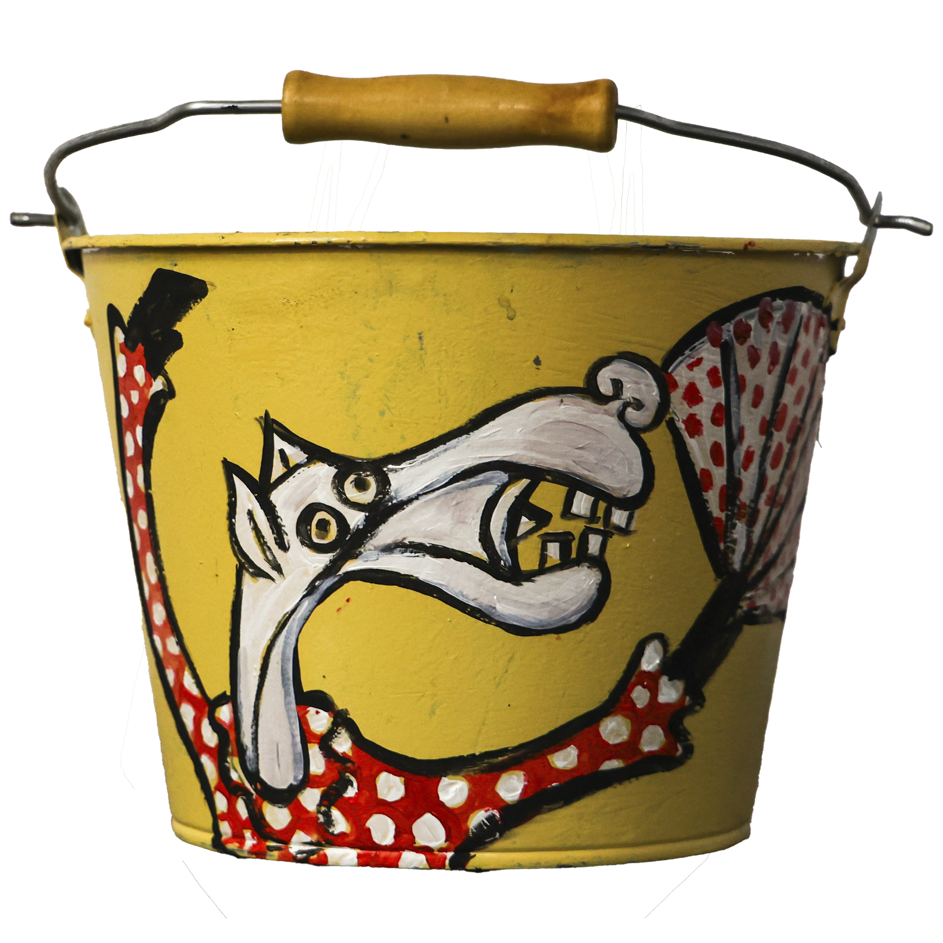 Cubo decorativo pintado a mano