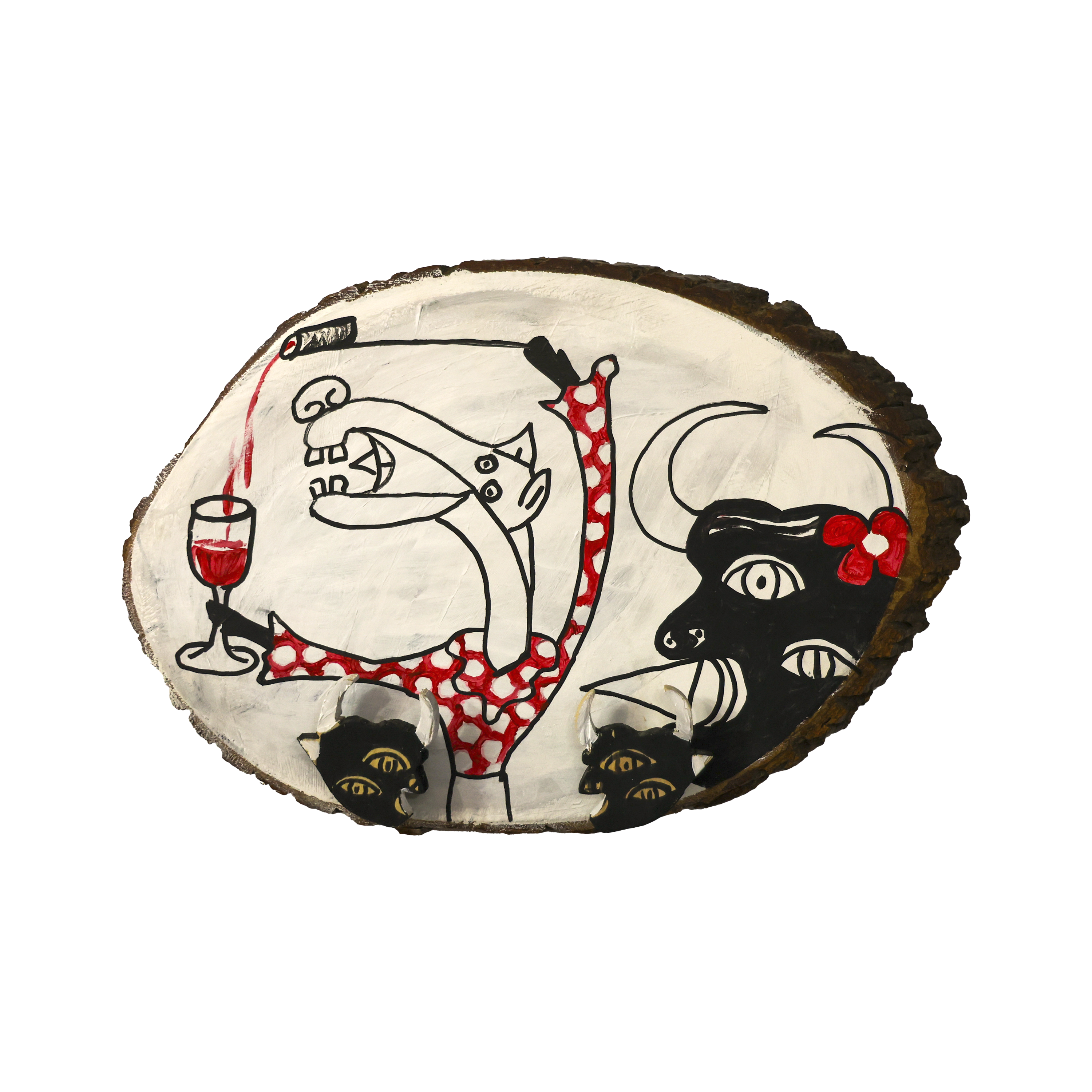 Arte en madera pintada a mano