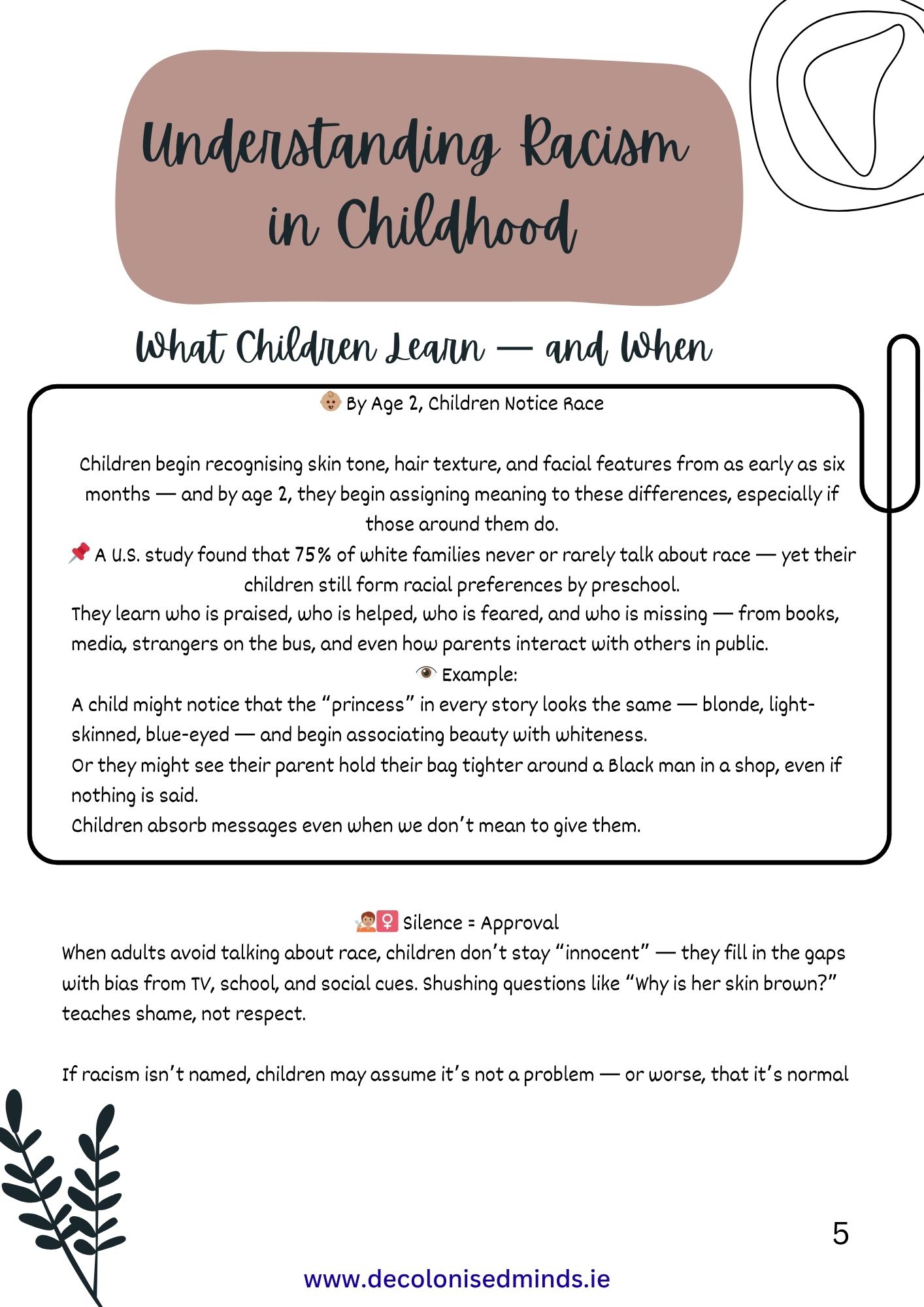 How NOT to Raise A Racist Child - Workbook