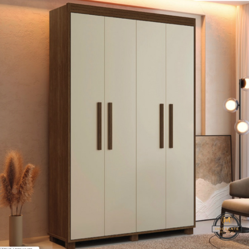 Roupeiro Itália 4 Portas em MDF