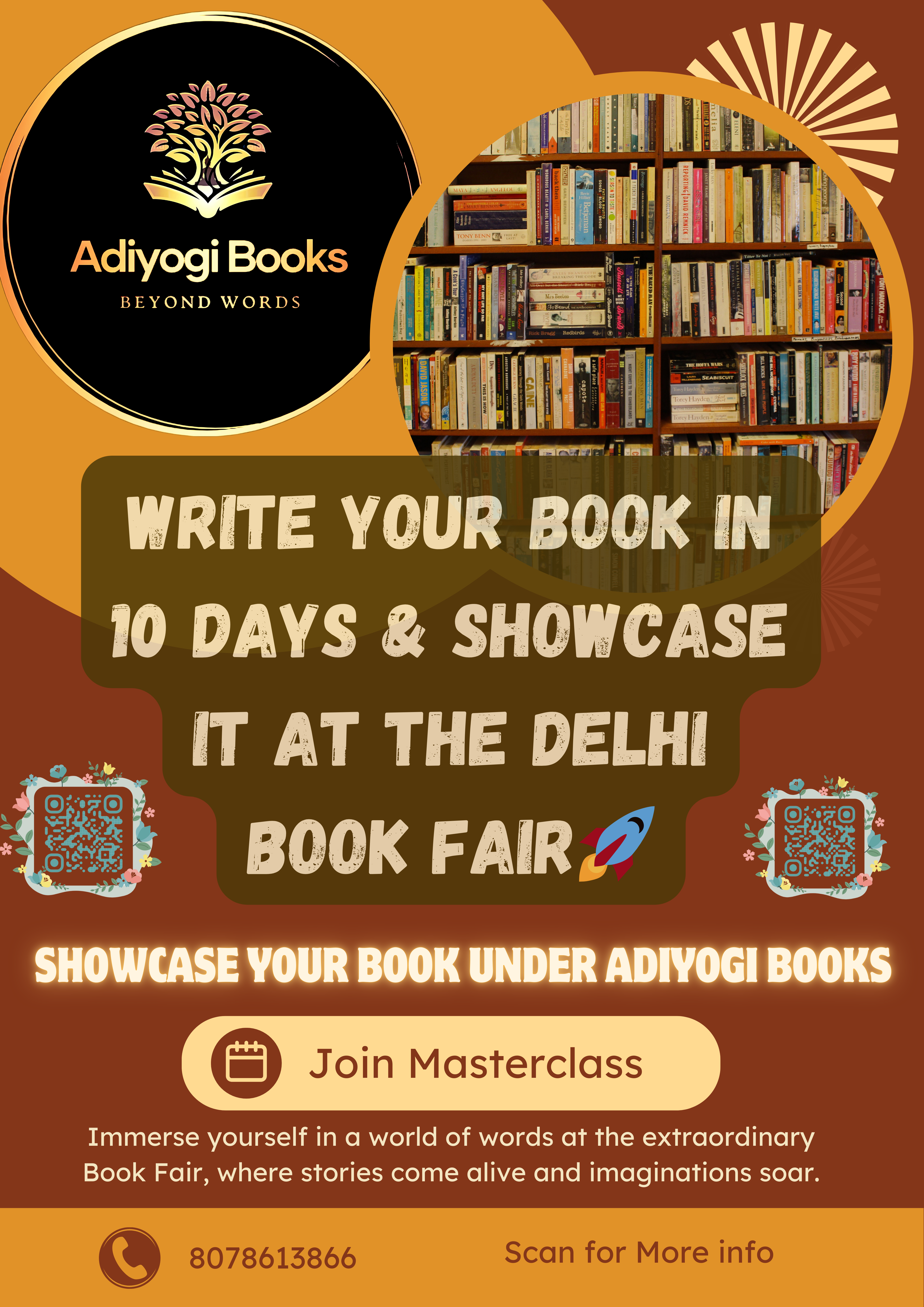 Join Masterclass and get chance to launch book at Bok fair and our podcast
