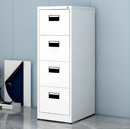 4-Drawer White Filing Cabinet