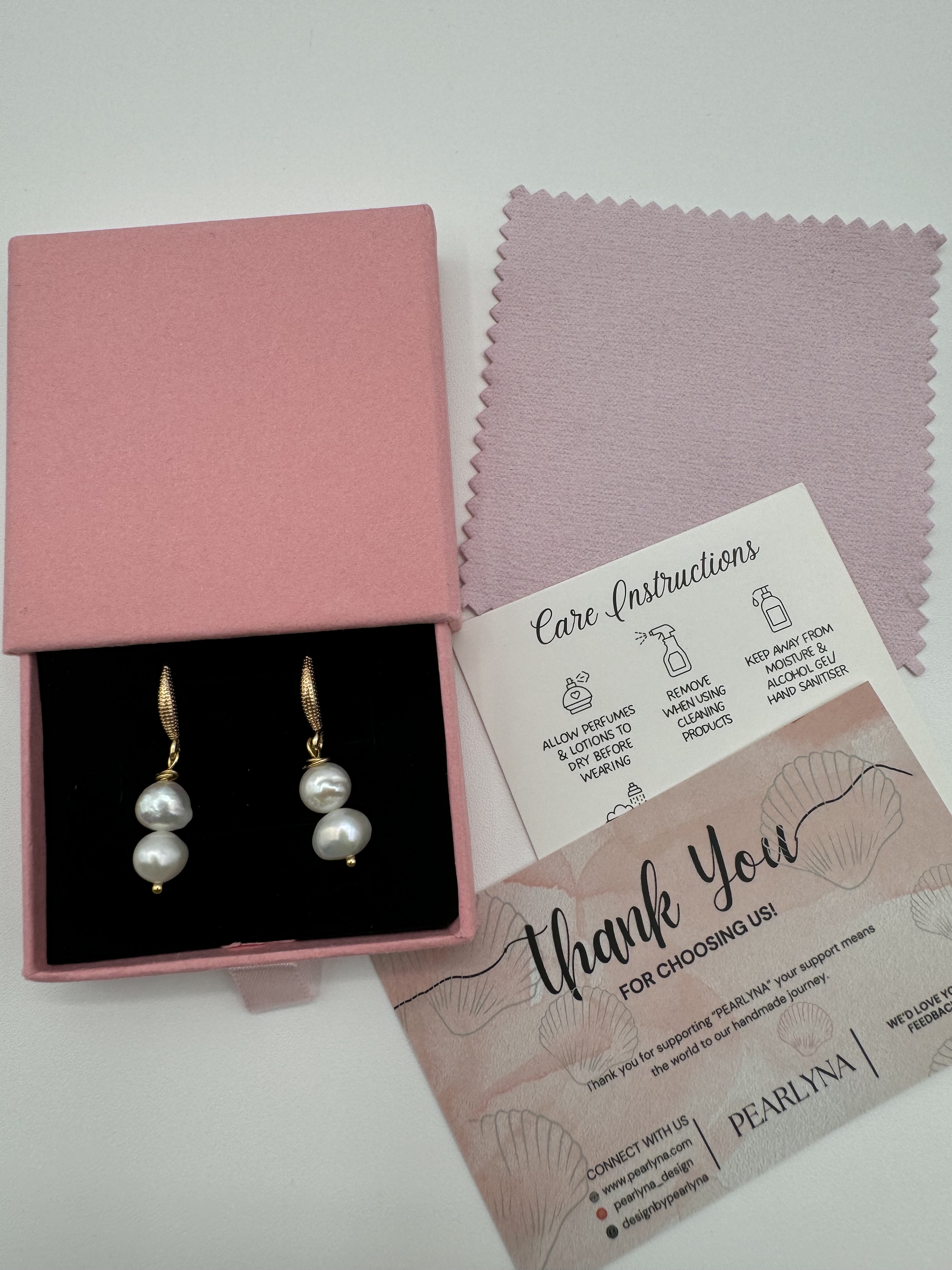 Elegant Gold Pearl Drop Earrings