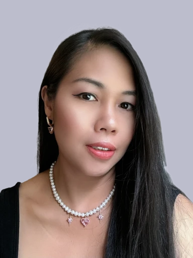 Pearl Necklace with Pink Heart Charm