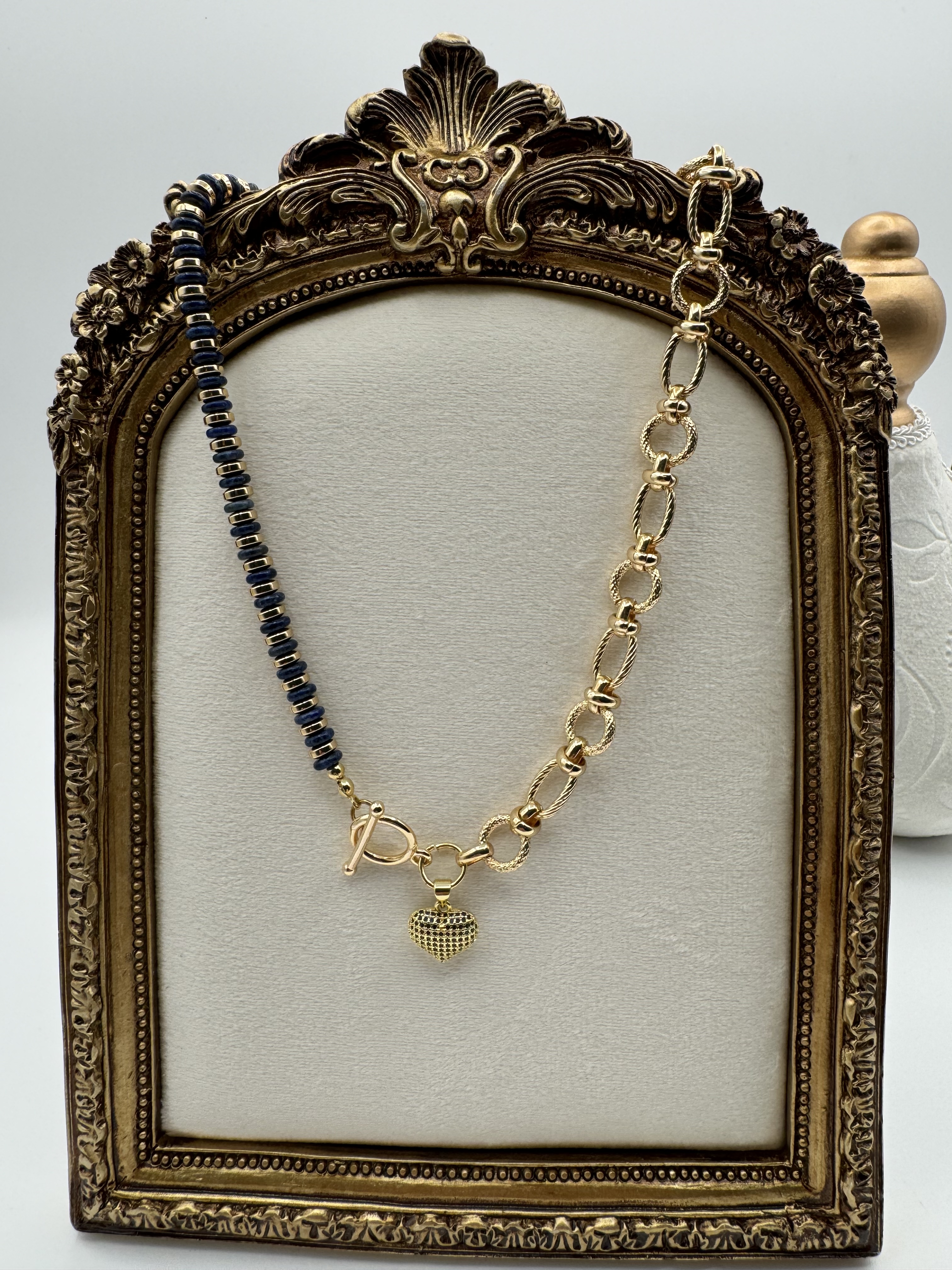 Two-Tone Elegant Lapis lazuli  Necklace