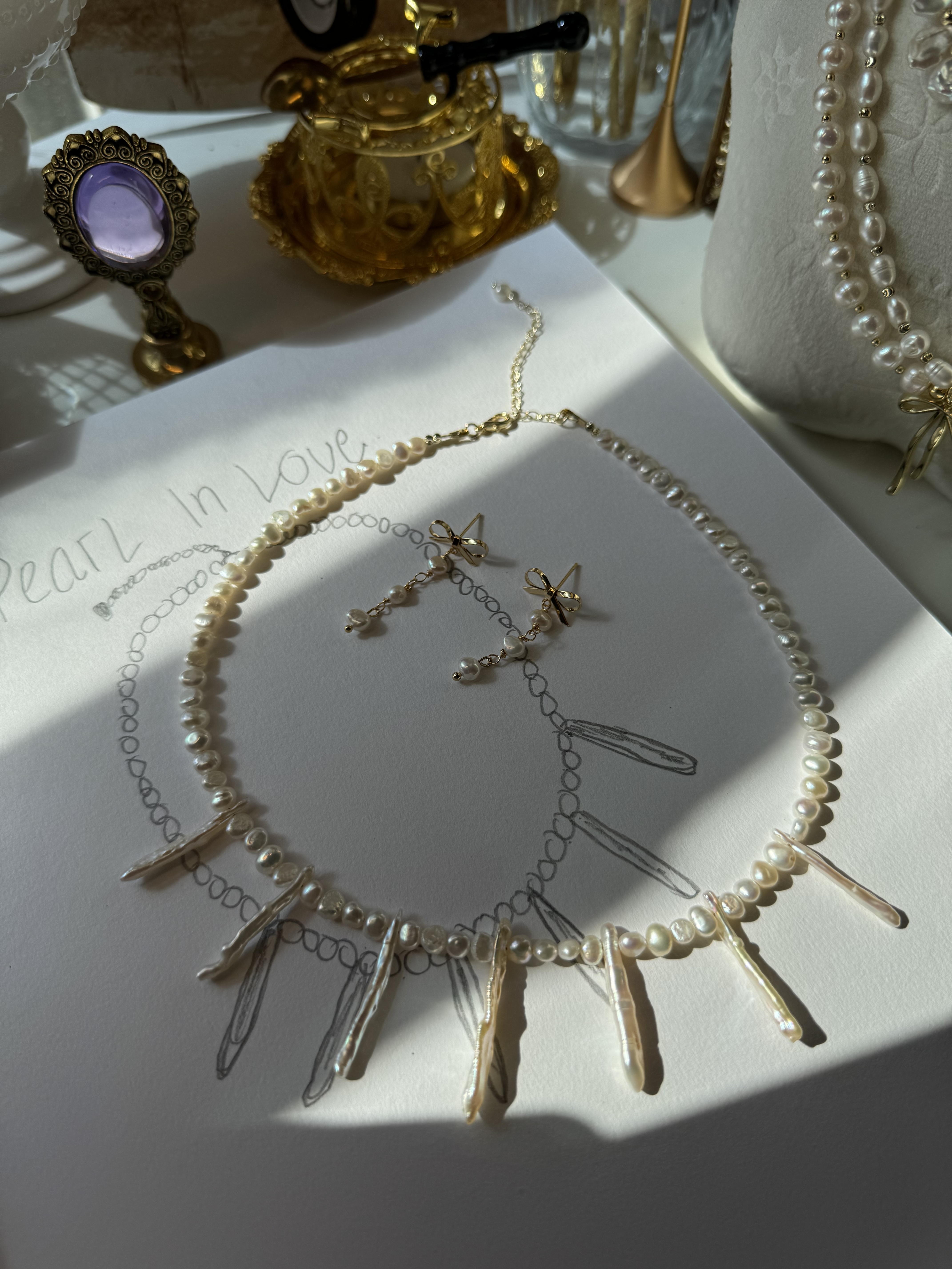 Elegant baroque Pearl  Necklace