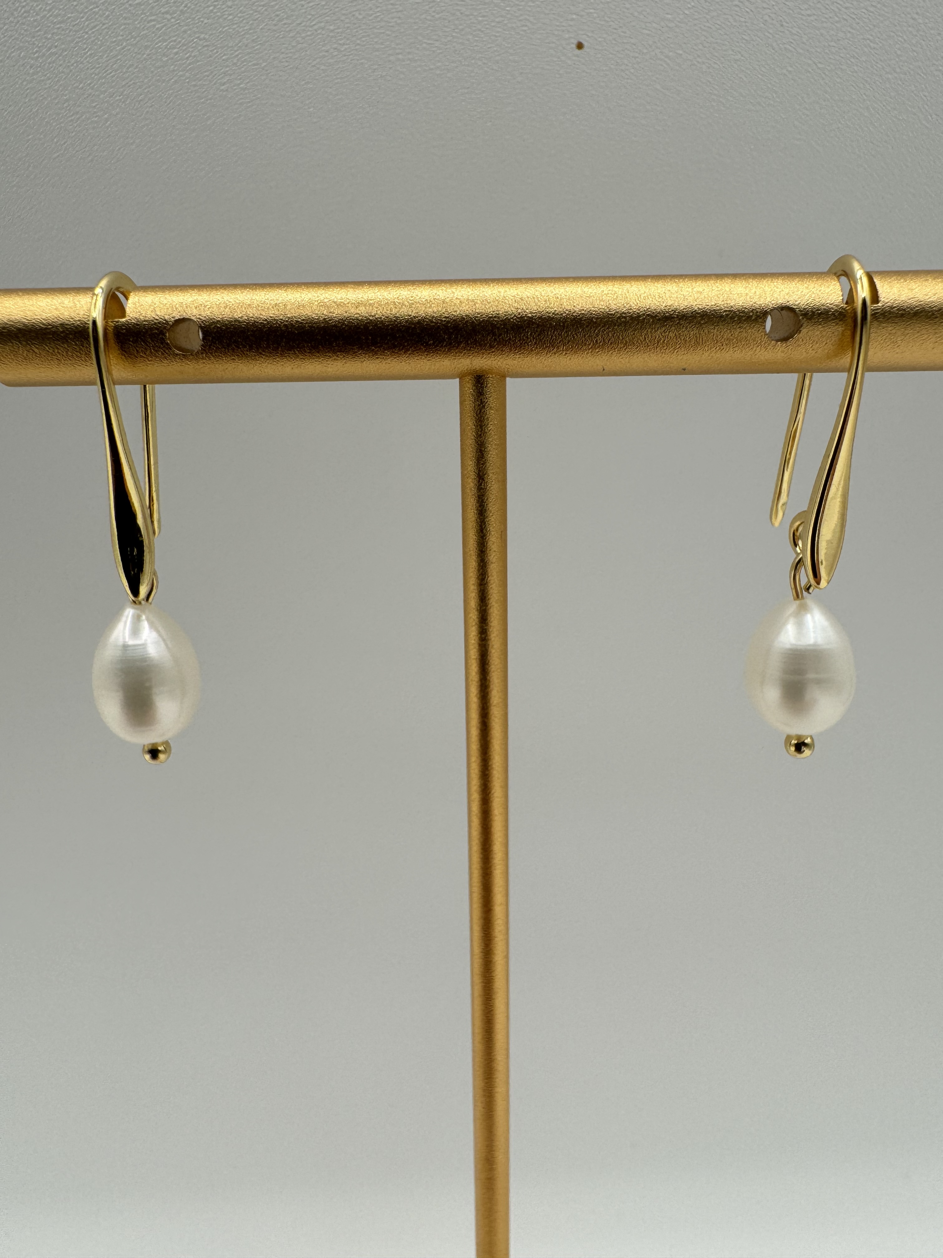 Gold-filled Pearl Drop Earrings