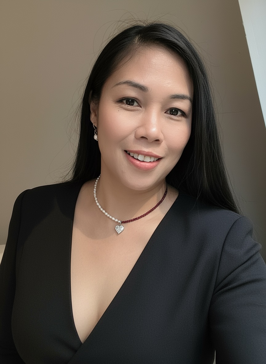 Half Pearl and Red Bead Heart Pendant Necklace