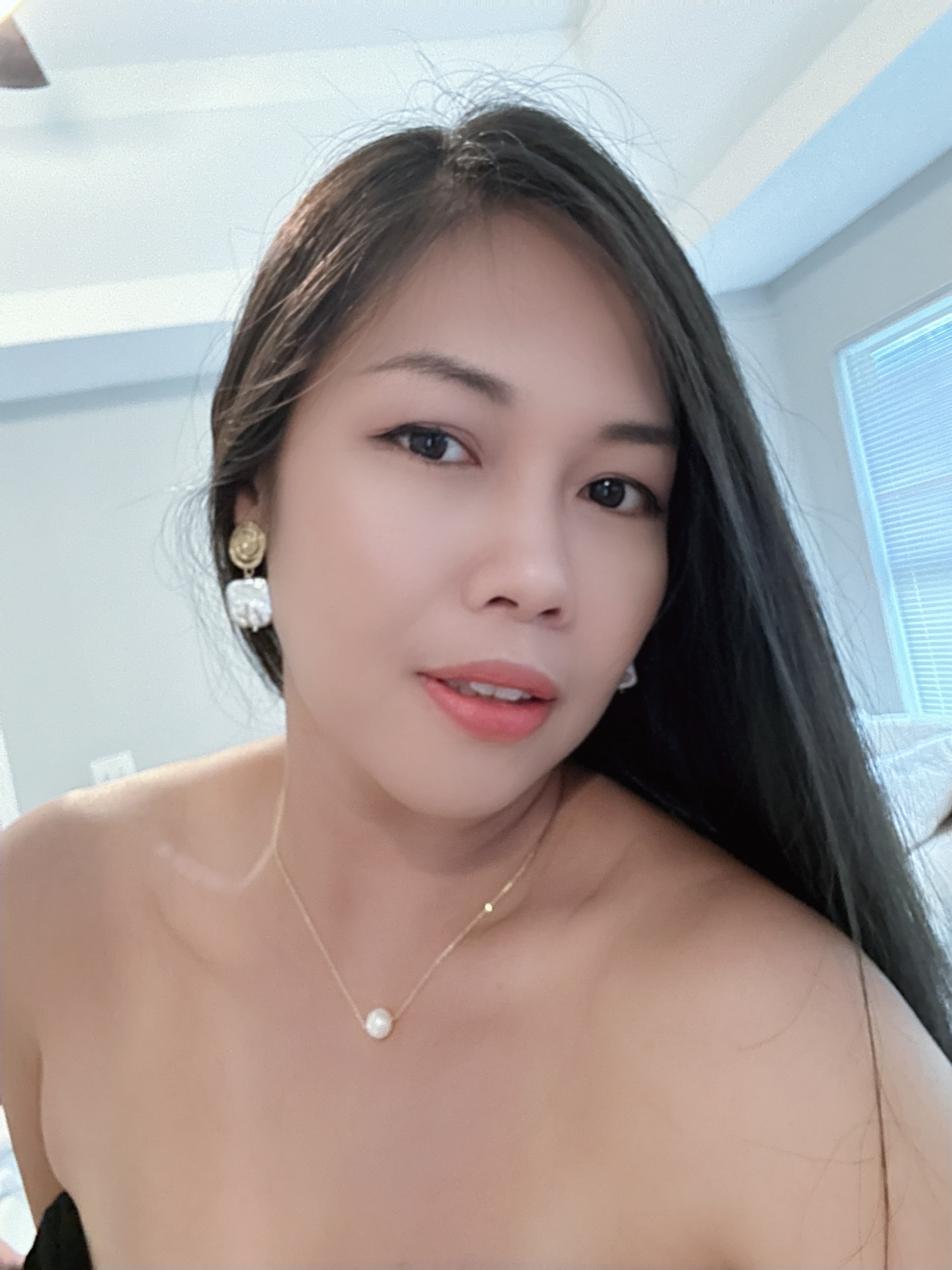 Gold Spiral Baroque Pearl Earrings