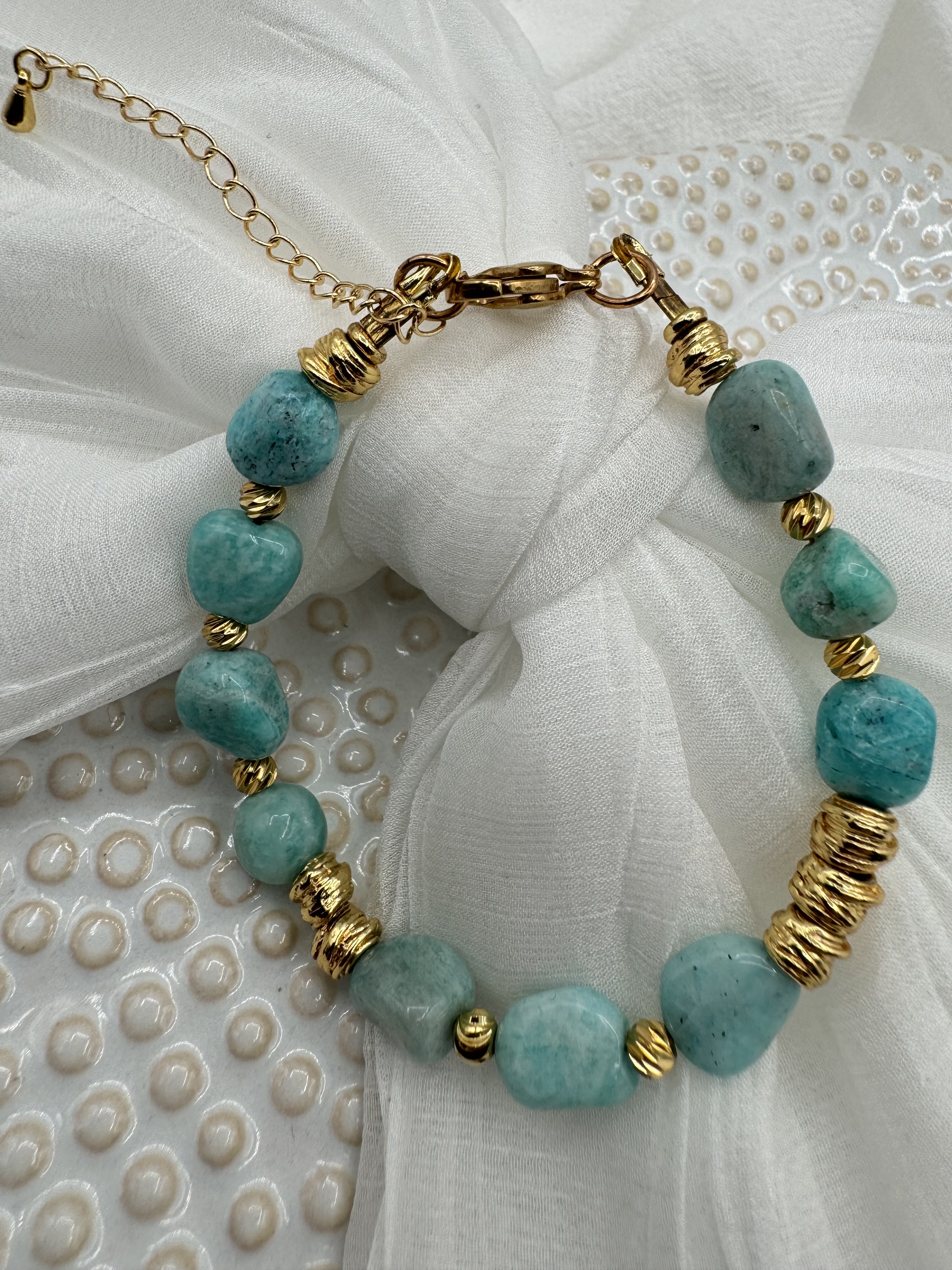 Natural Amazonite Gemstone Bracelet
