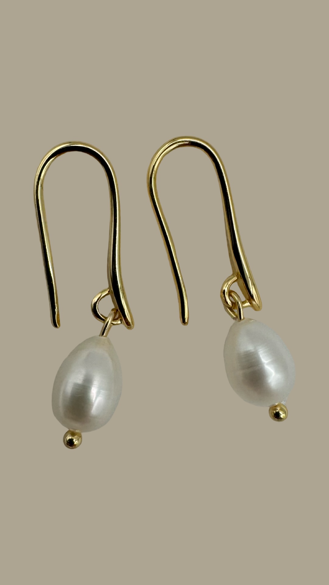 Gold-filled Pearl Drop Earrings