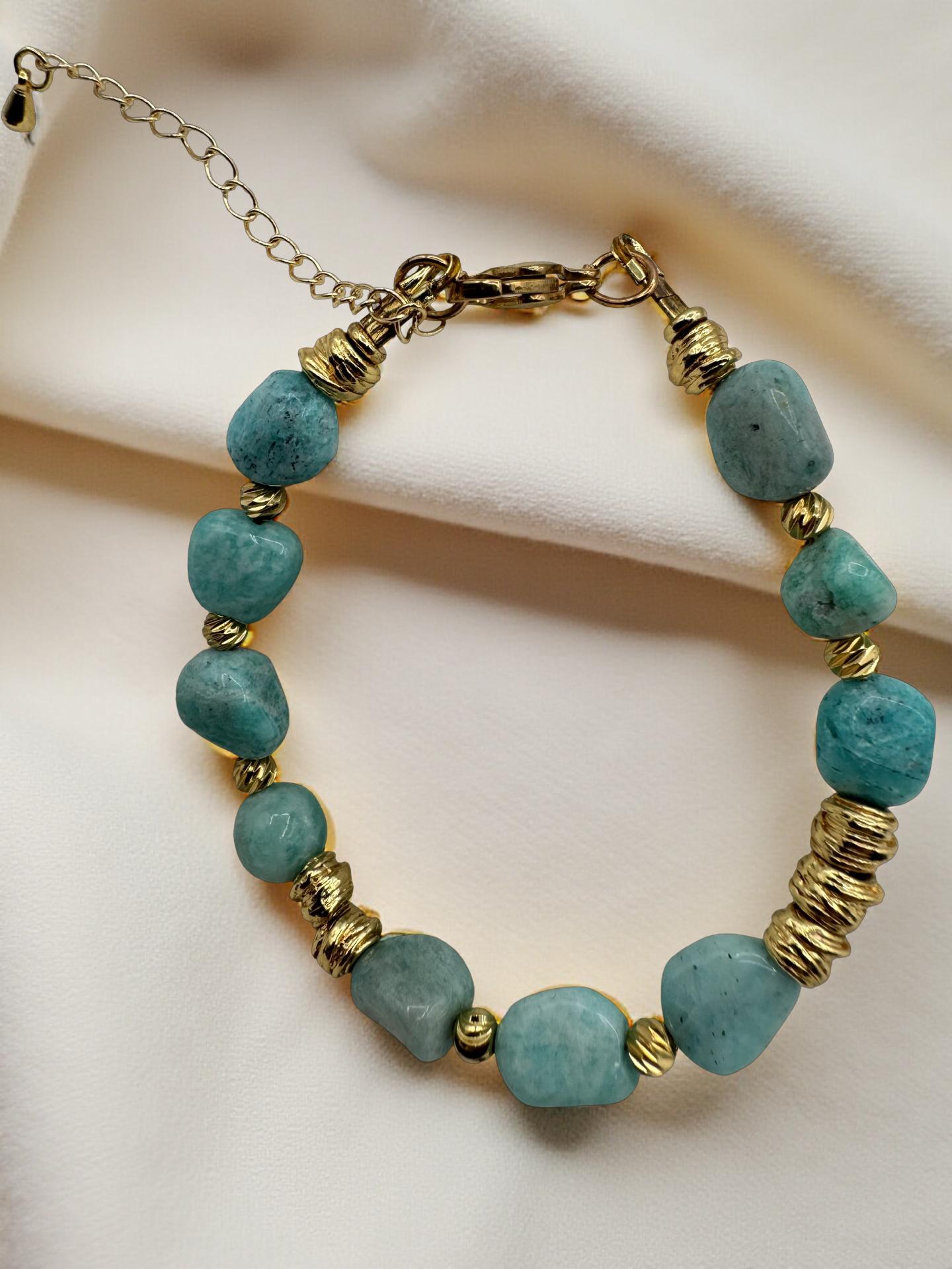 Natural Amazonite Gemstone Bracelet
