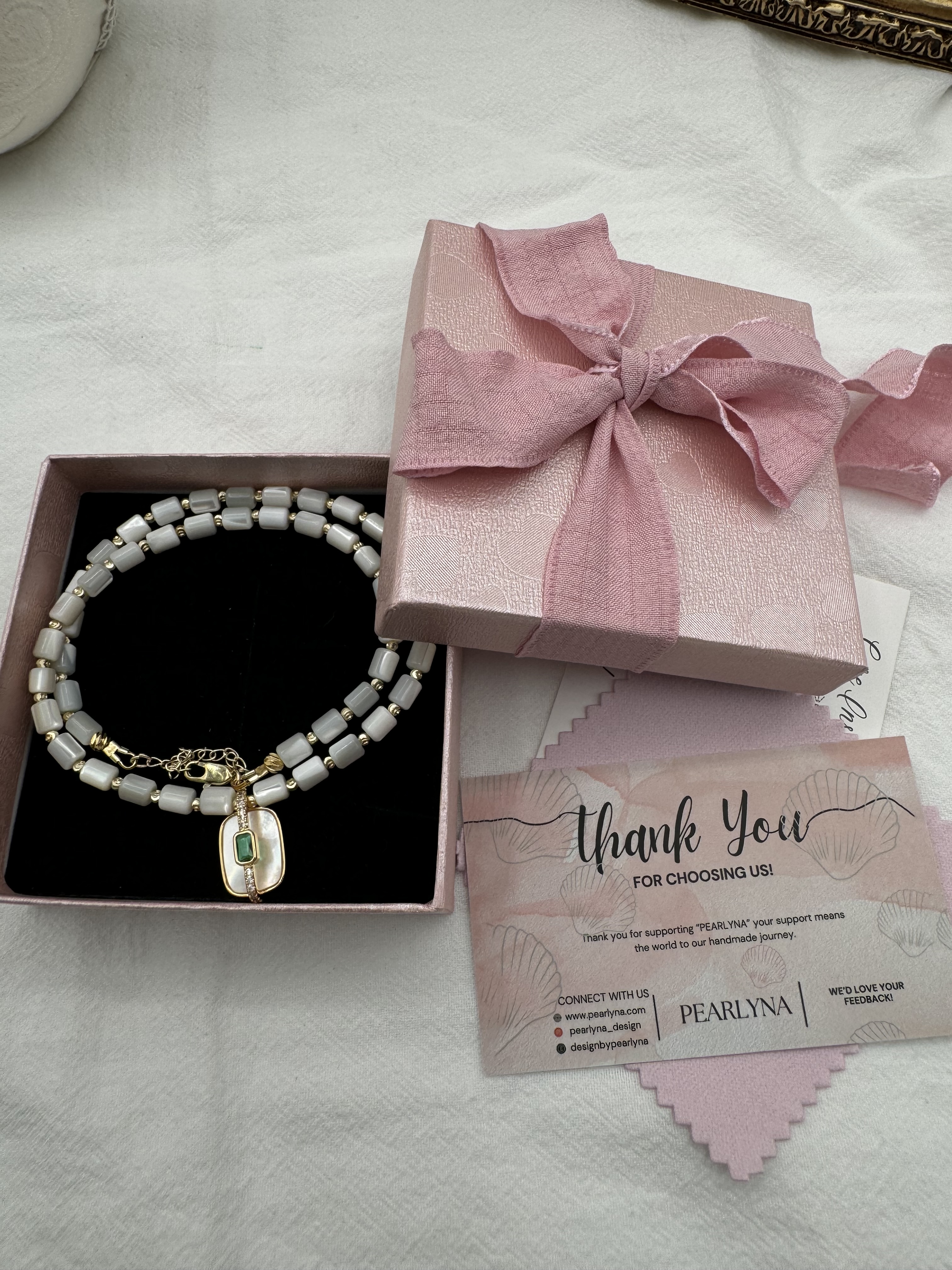 Mother of pearl Beaded  Necklace