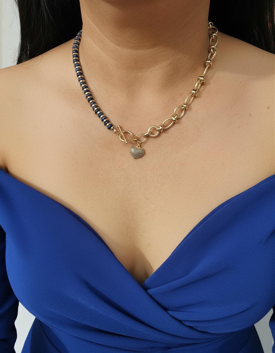 Two-Tone Elegant Lapis lazuli  Necklace