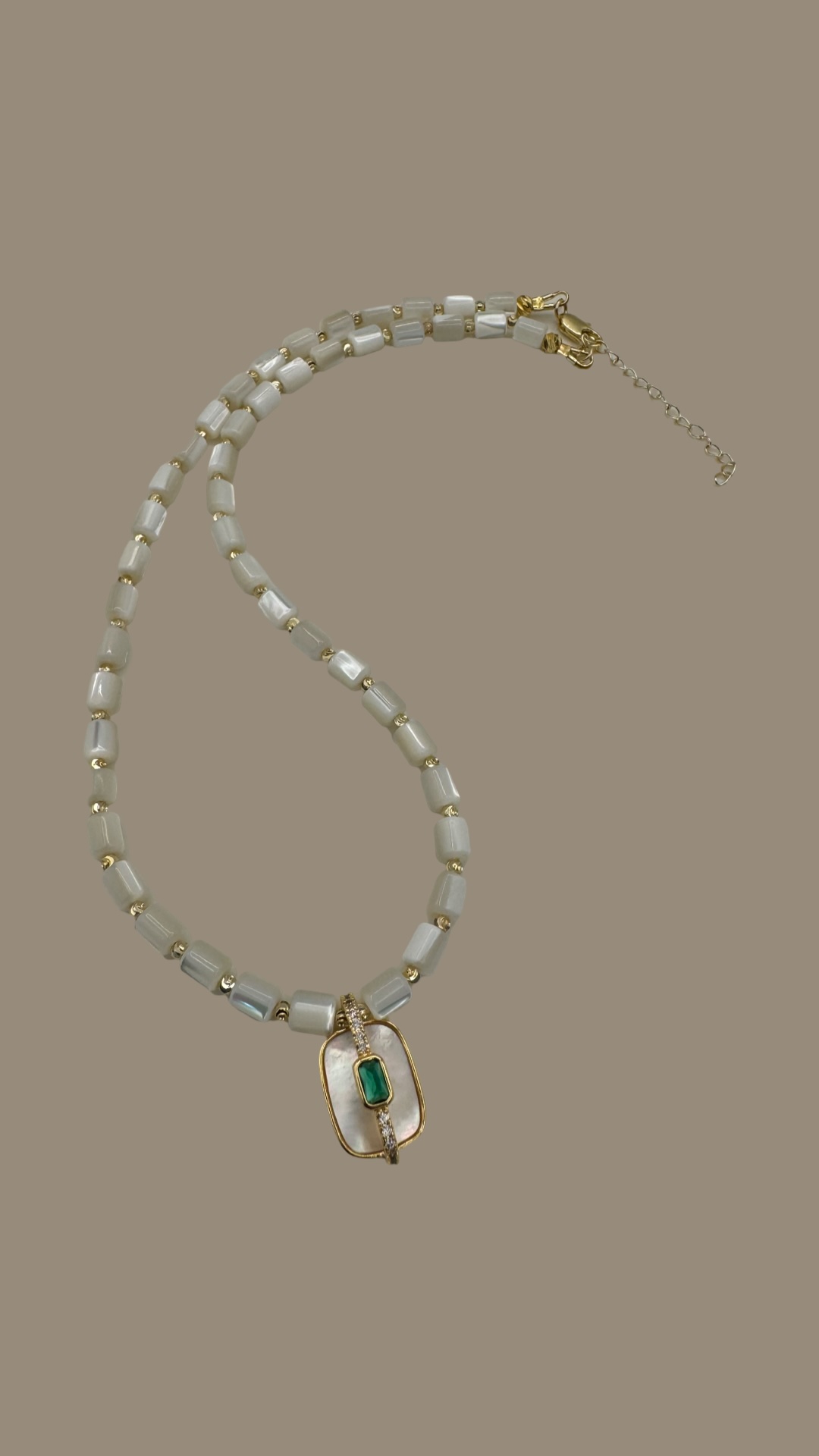 Mother of pearl Beaded  Necklace