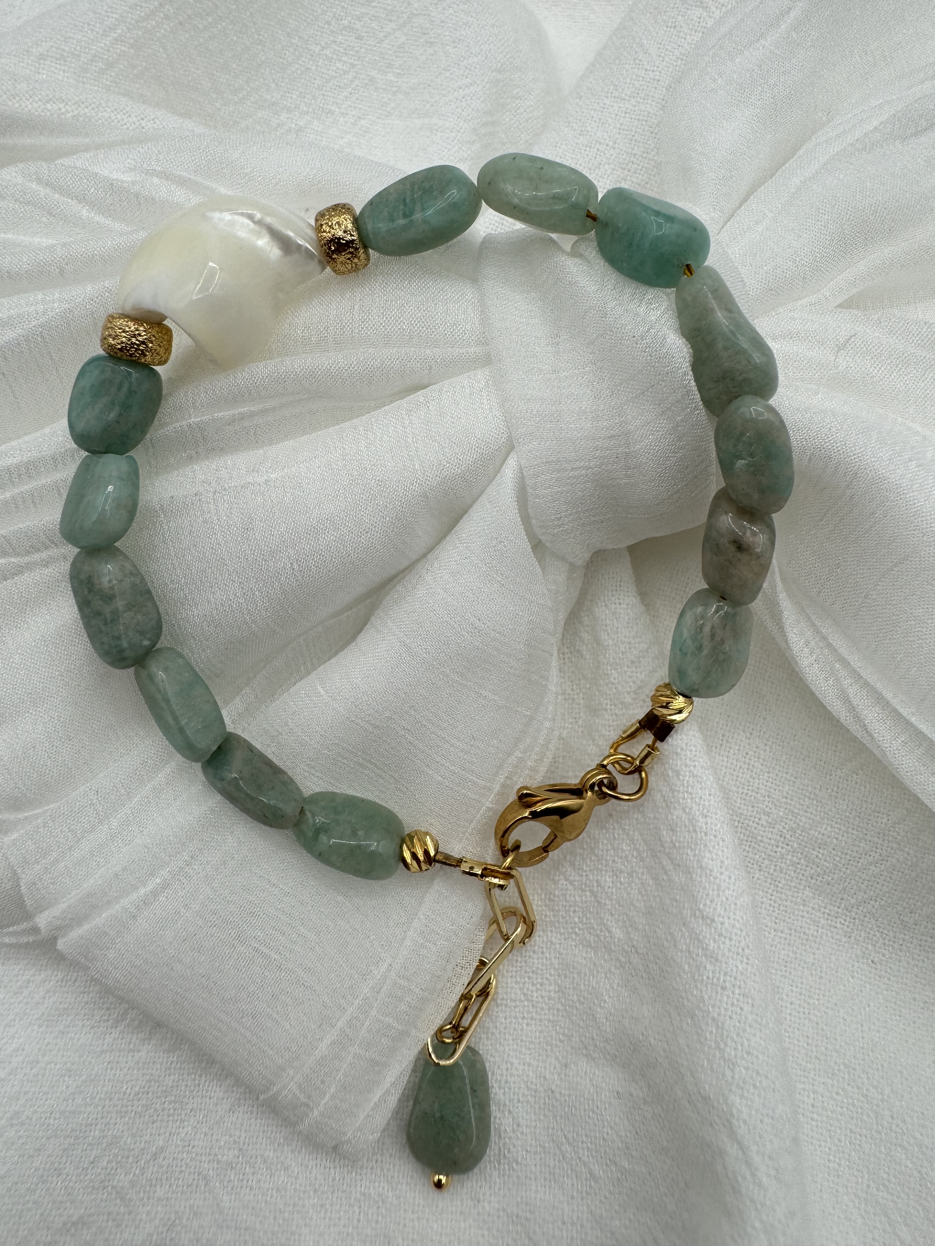Amazonite Stone Beaded Bracelet