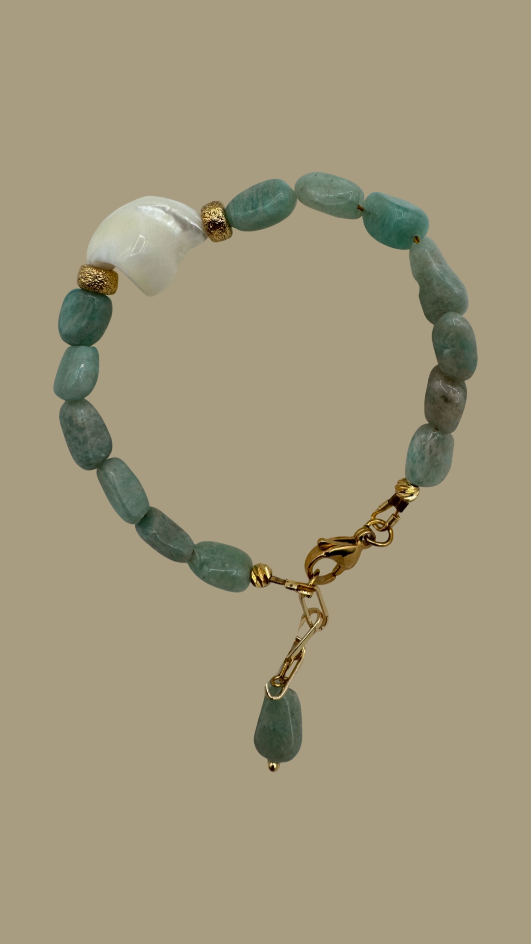 Amazonite Stone Beaded Bracelet