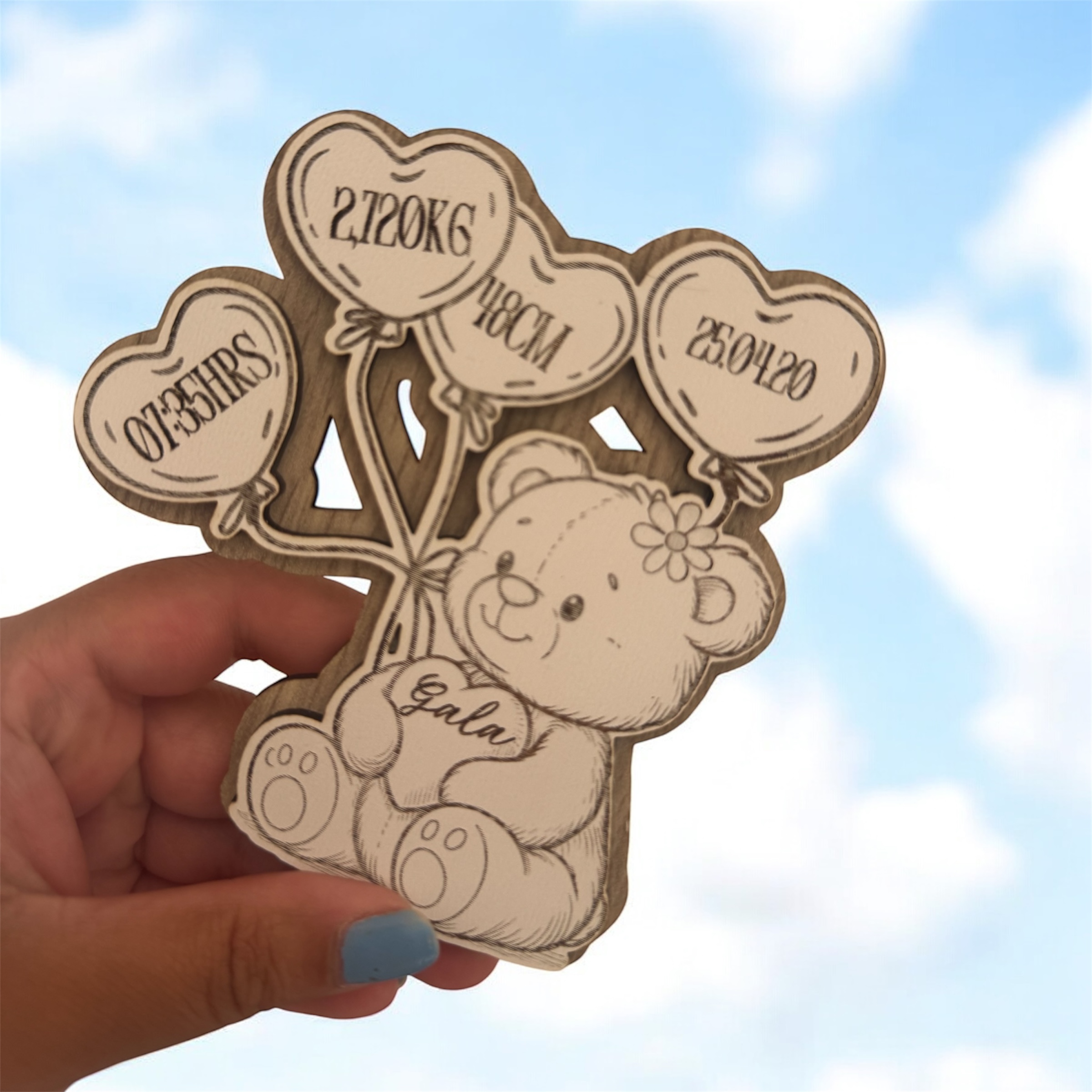 Imán Osito Natalicio Personalizado