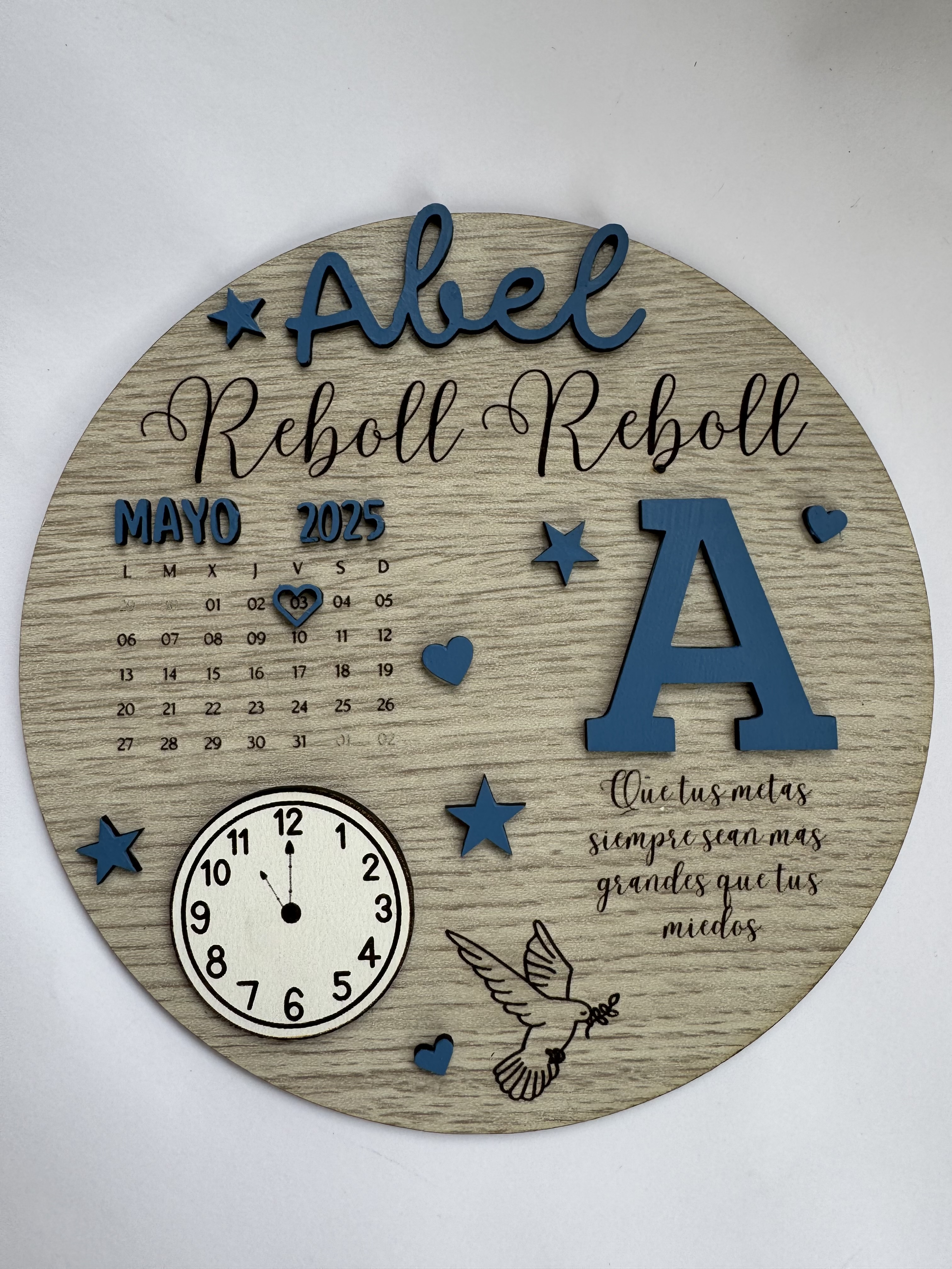 Placa redonda personalizada 