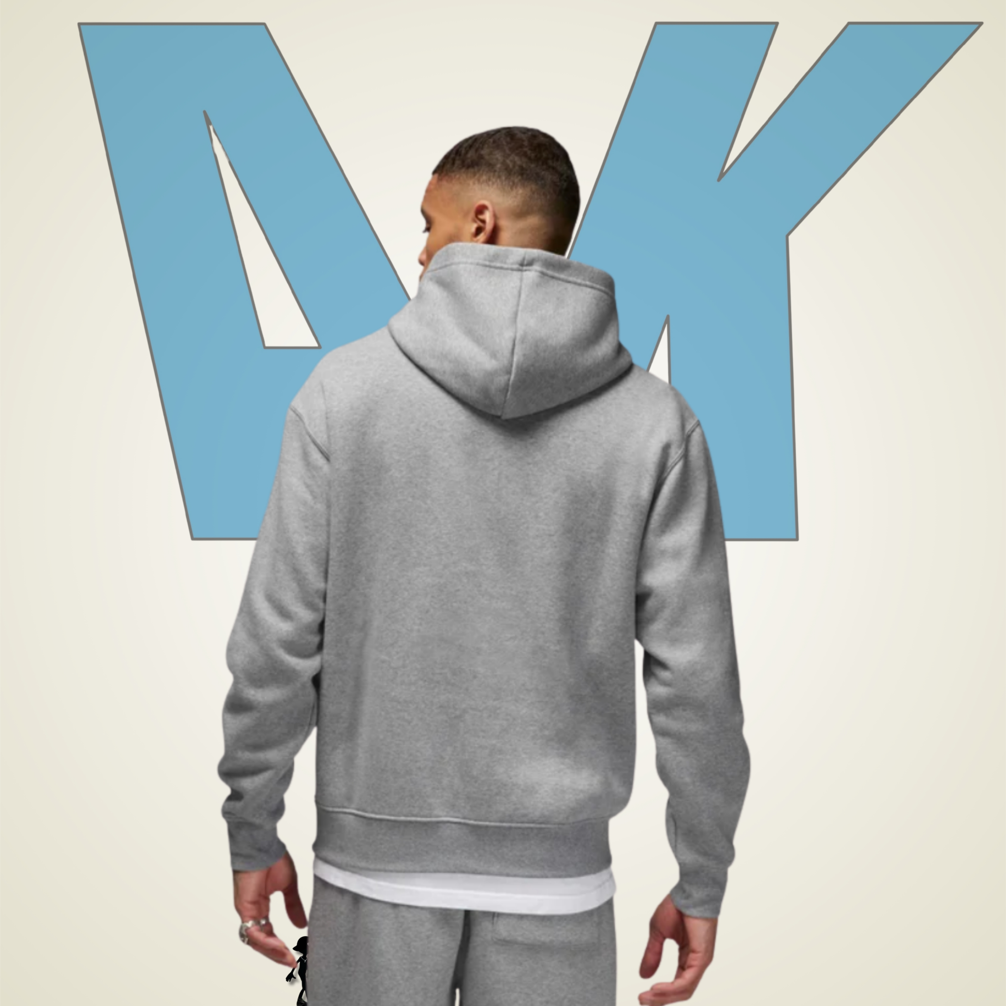 Hoodie Jordan Fleece Gris