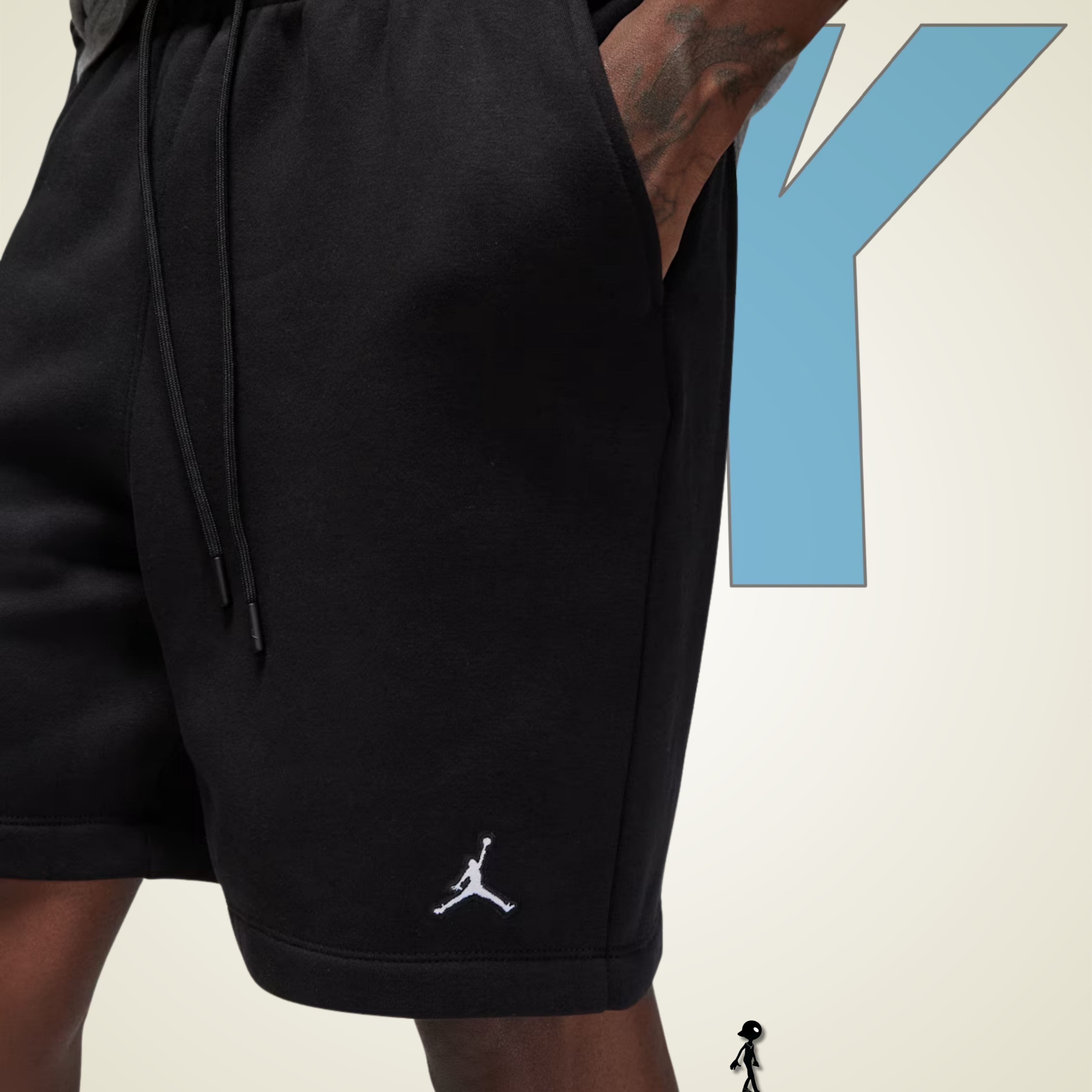 Short Jordan Fleece Negro