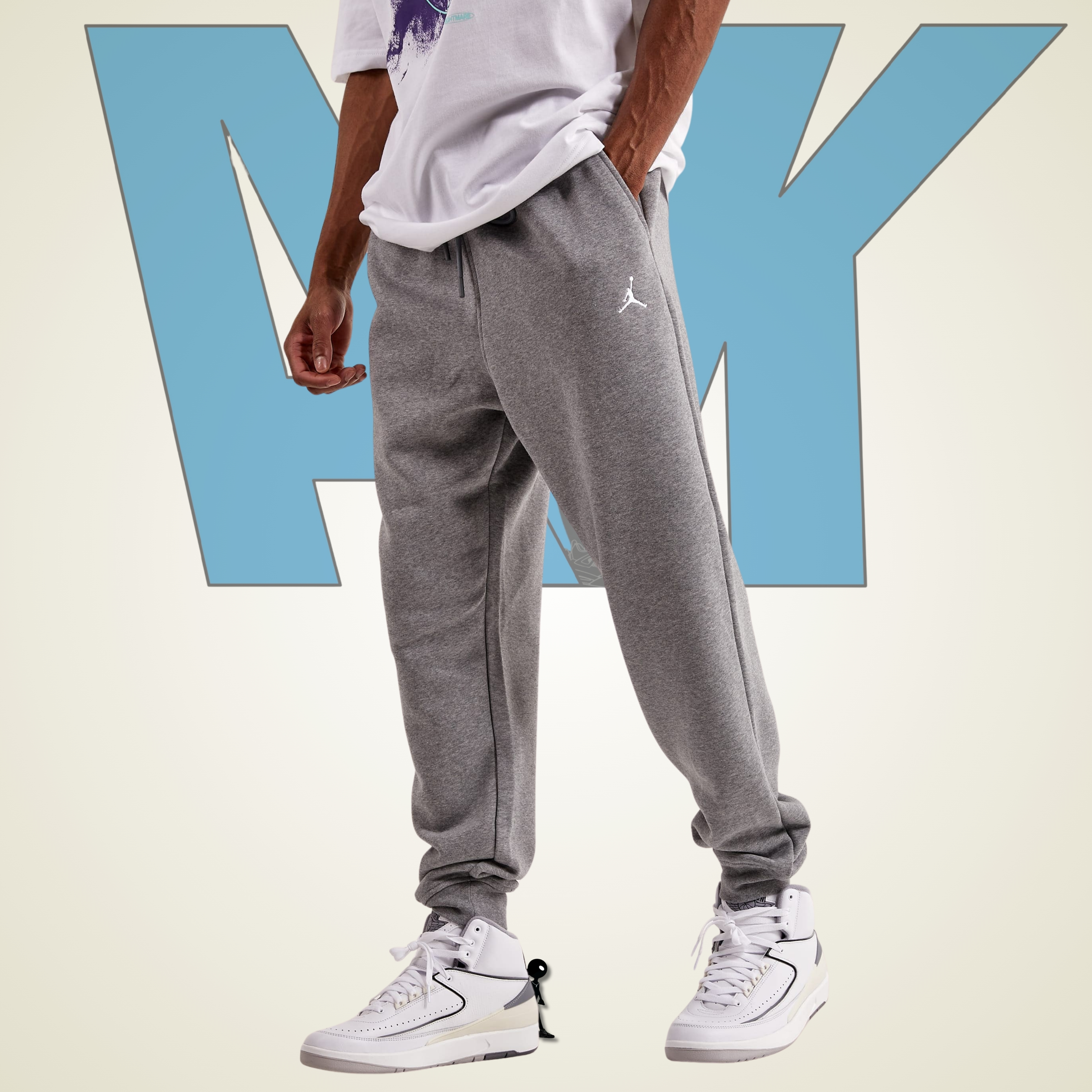 Pants Jordan Fleece Gris