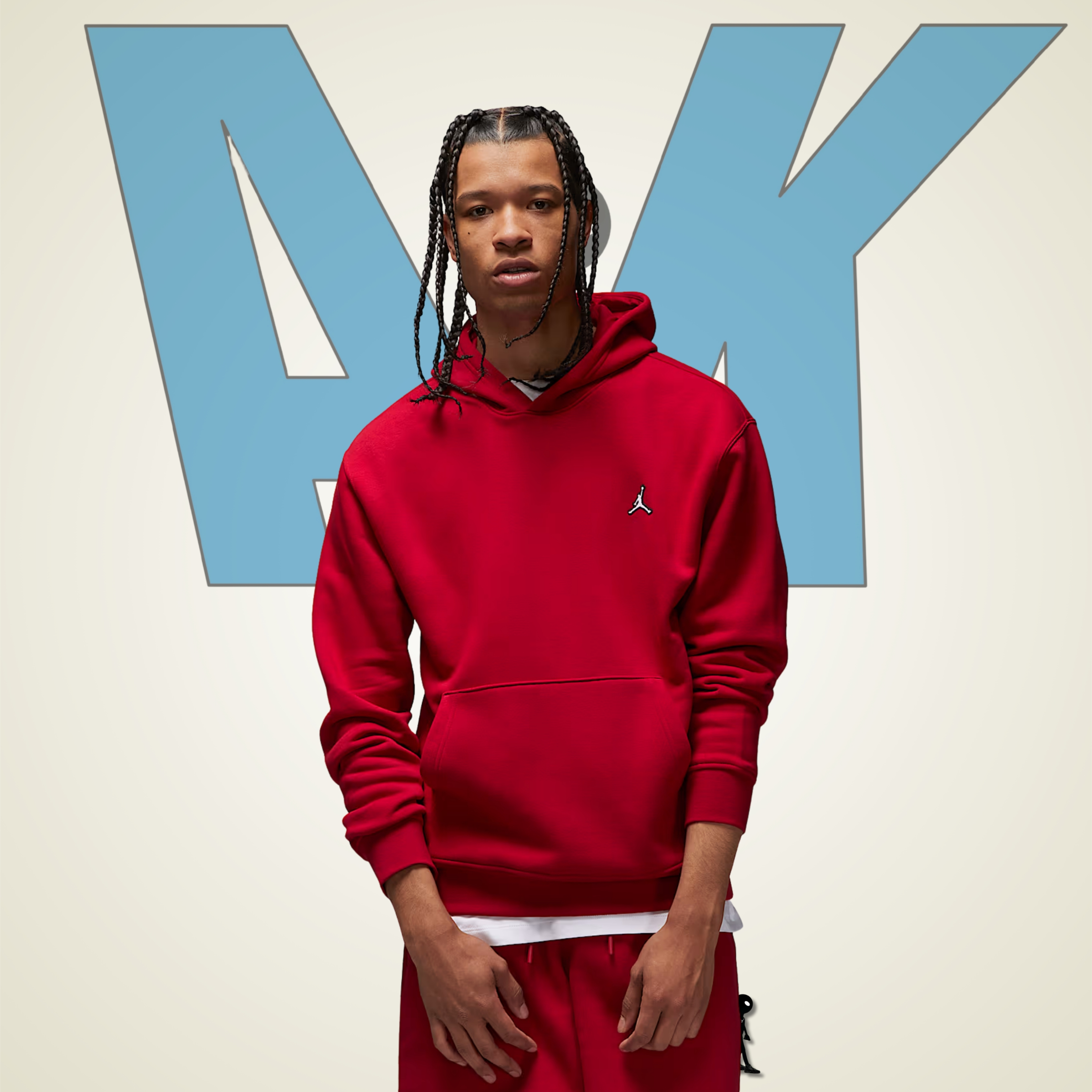 Hoodie Jordan Fleece Roja