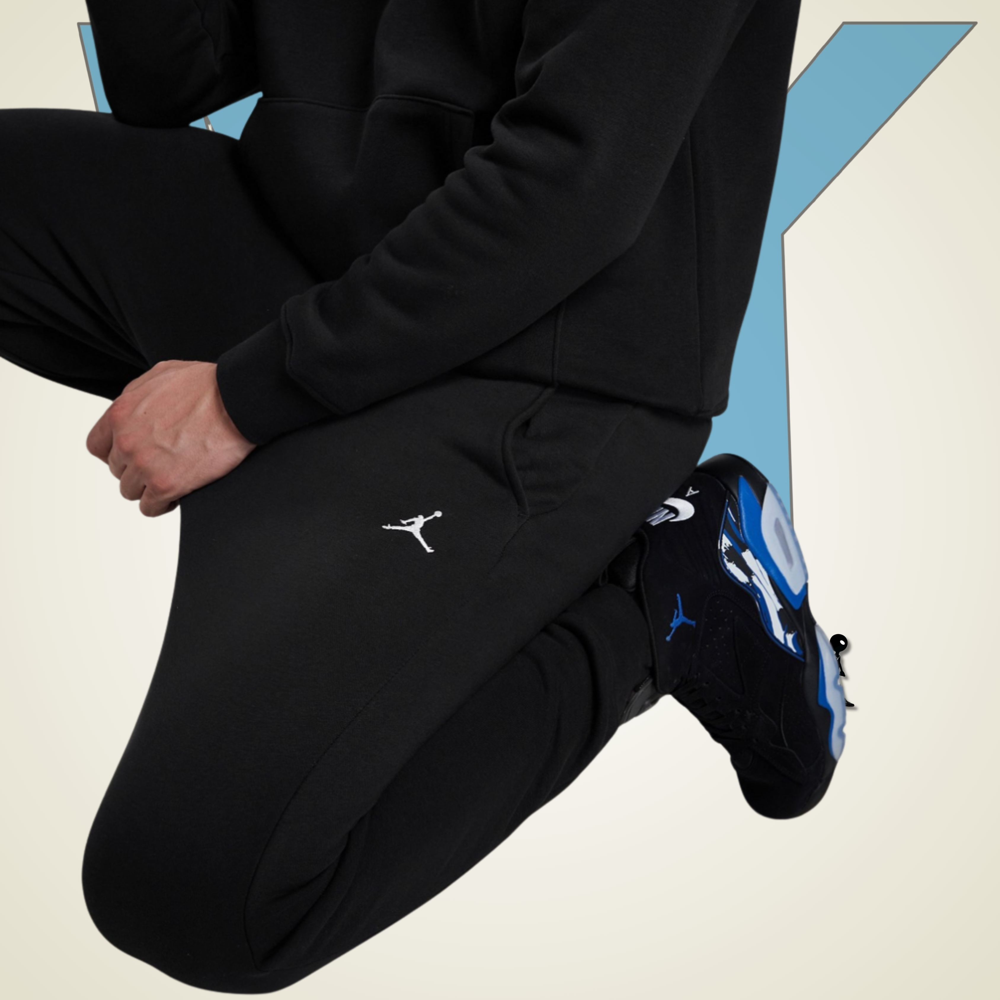 Pants jordan Fleece Negro