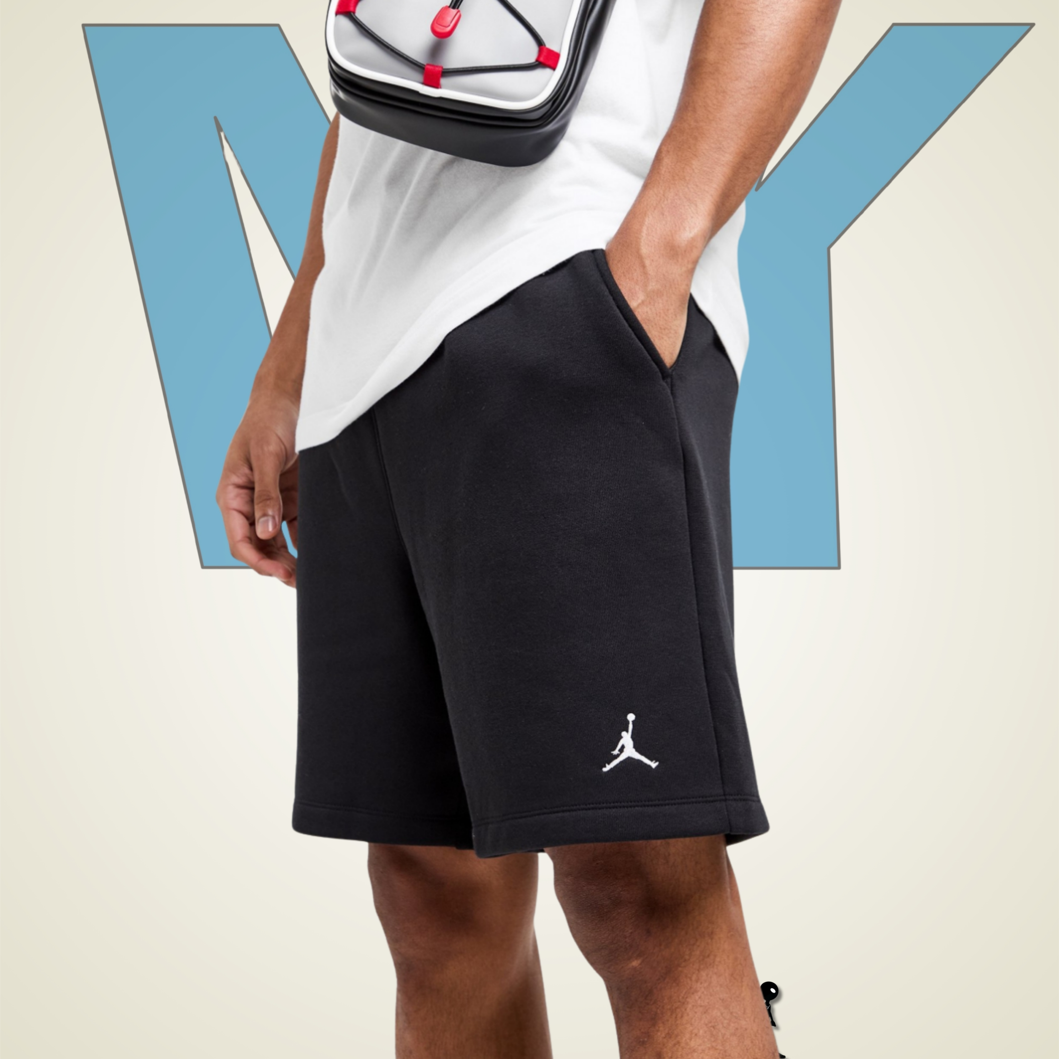 Short Jordan Fleece Jumpman con contorno