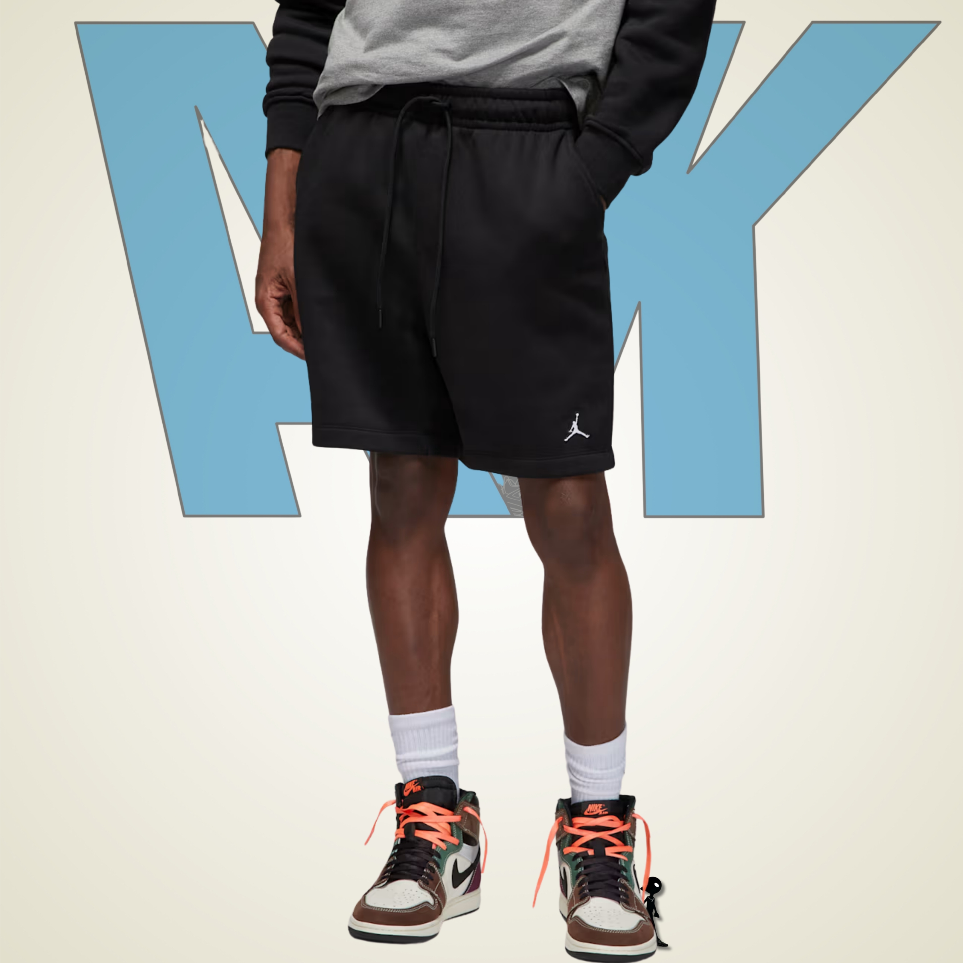 Short Jordan Fleece Negro