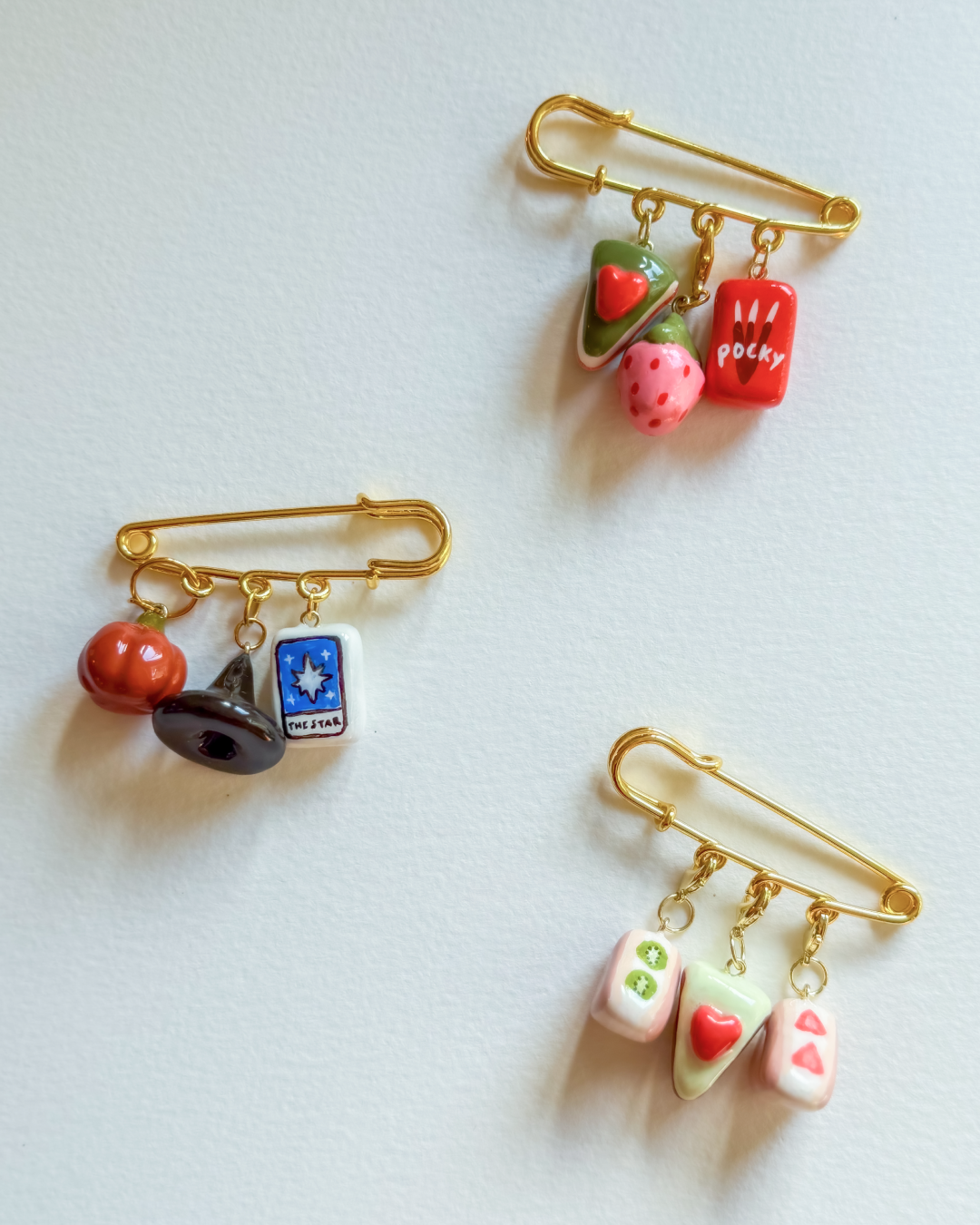 18K Gold-Plated Charm Pin