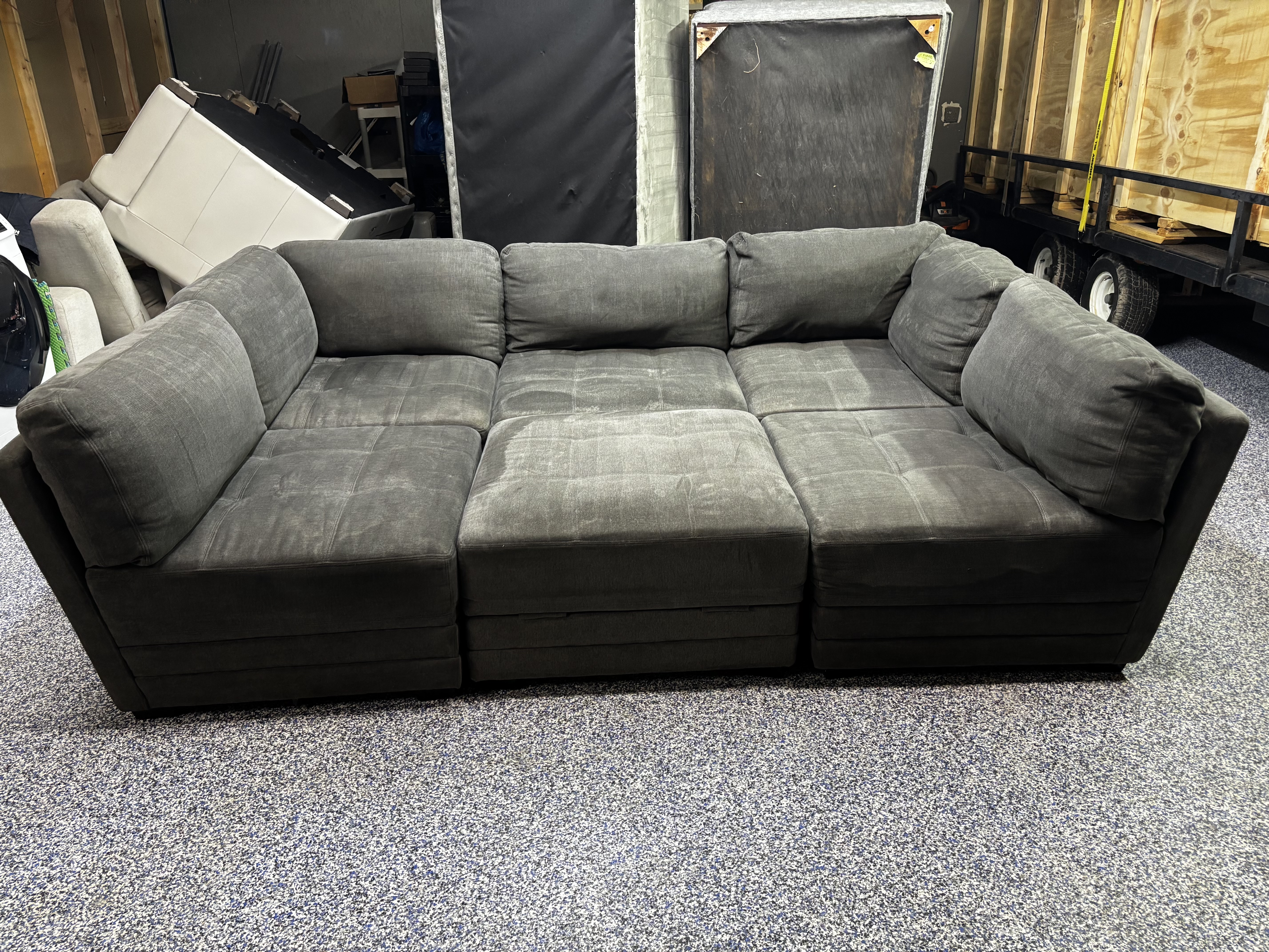 Thomasville 6-Piece Modular Sectional – Dark Grey