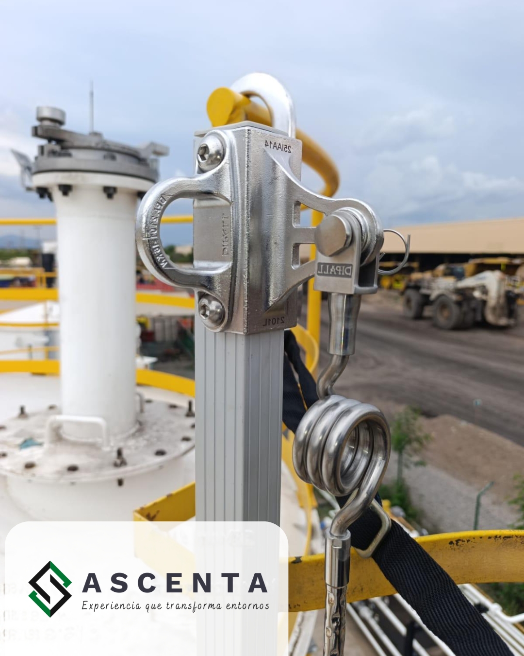 Línea de Vida Vertical Certificada para Escalera de Acceso