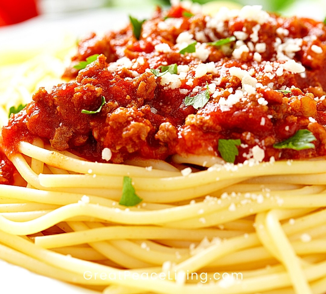 Spaghetti w/ Marinara Meat Sauce Teen Meal 