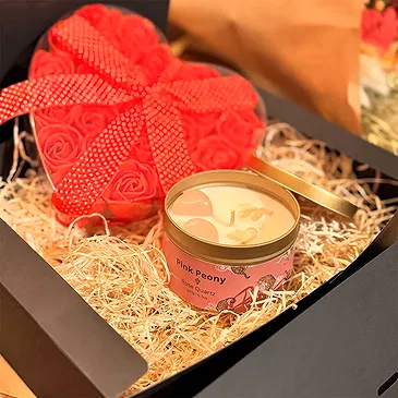 Romantic Giftset: Candle and Flower