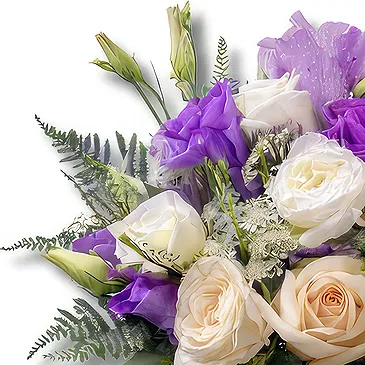 Rustic Purple & White Flower Arrangement