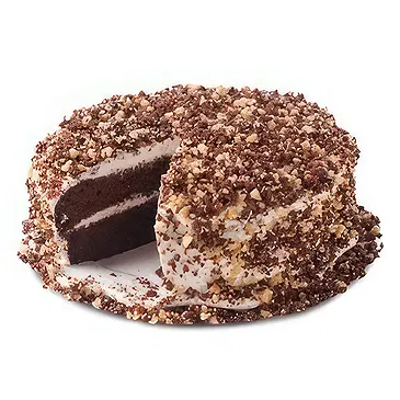 Black Sponge Cake with Nuts