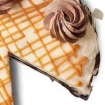 Caramel Garnished Chocolate Toffee Cake