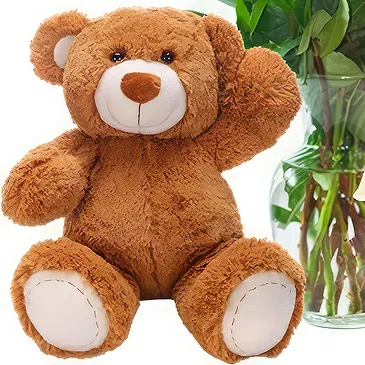 Romantic Red Roses with Teddy Bear & Chocolates
