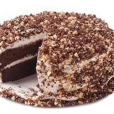 Black Sponge Cake with Nuts