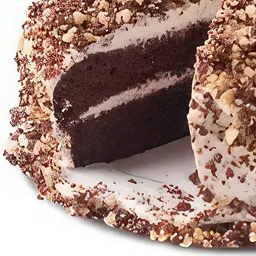 Black Sponge Cake with Nuts